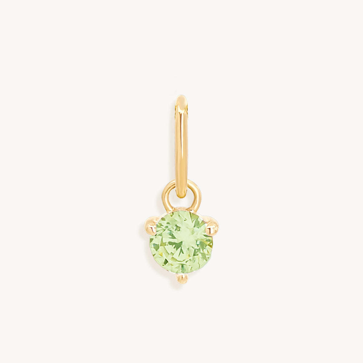 Stainless Steel Round Simple Birthstone Pendant