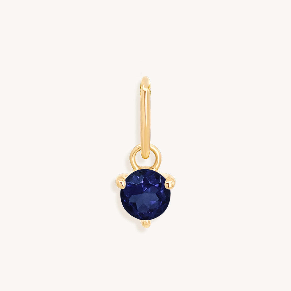 Stainless Steel Round Simple Birthstone Pendant