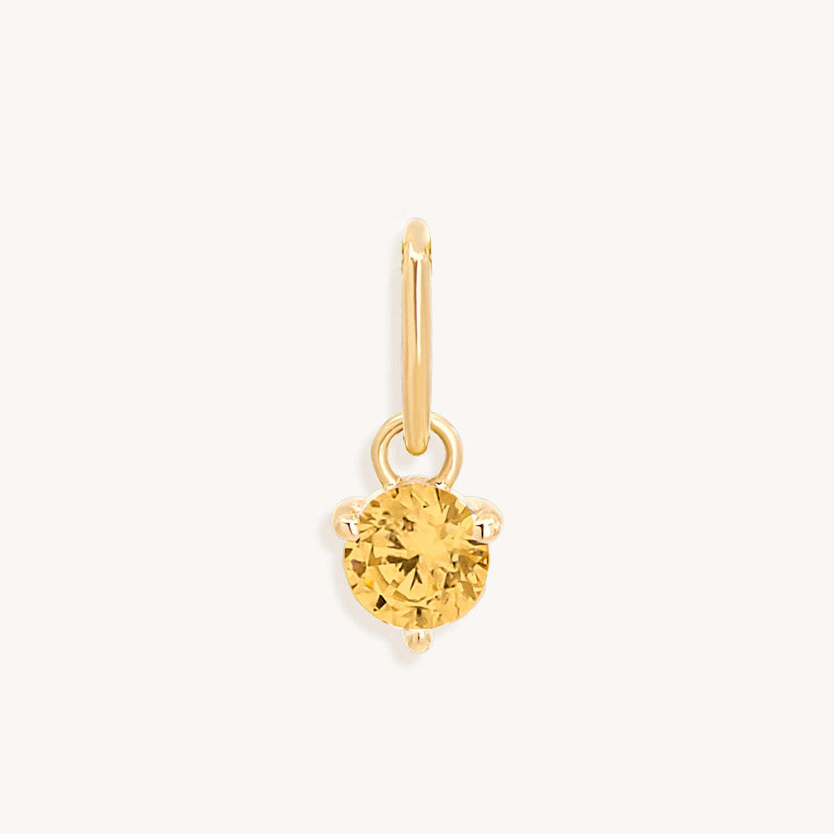 Stainless Steel Round Simple Birthstone Pendant