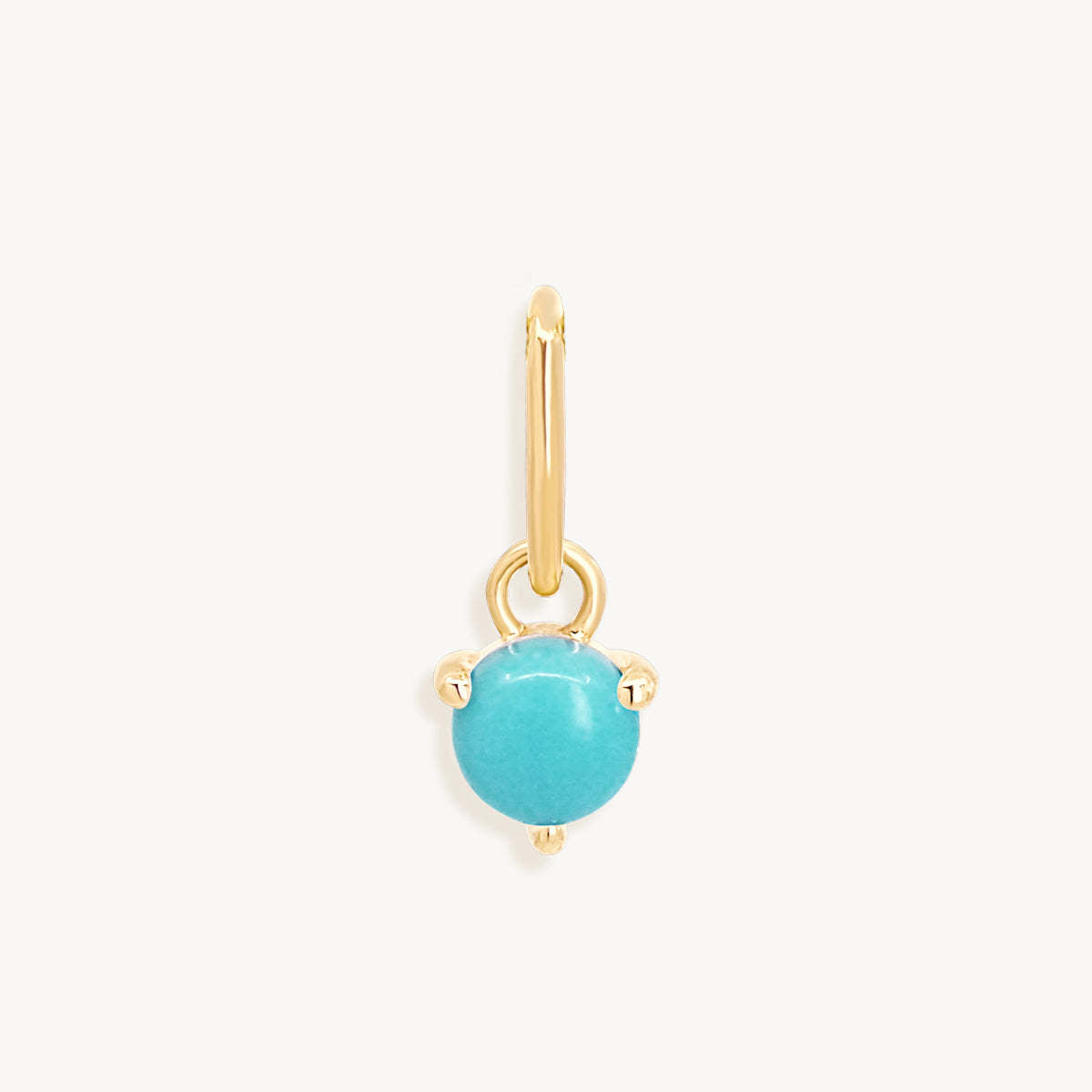 Stainless Steel Round Simple Birthstone Pendant