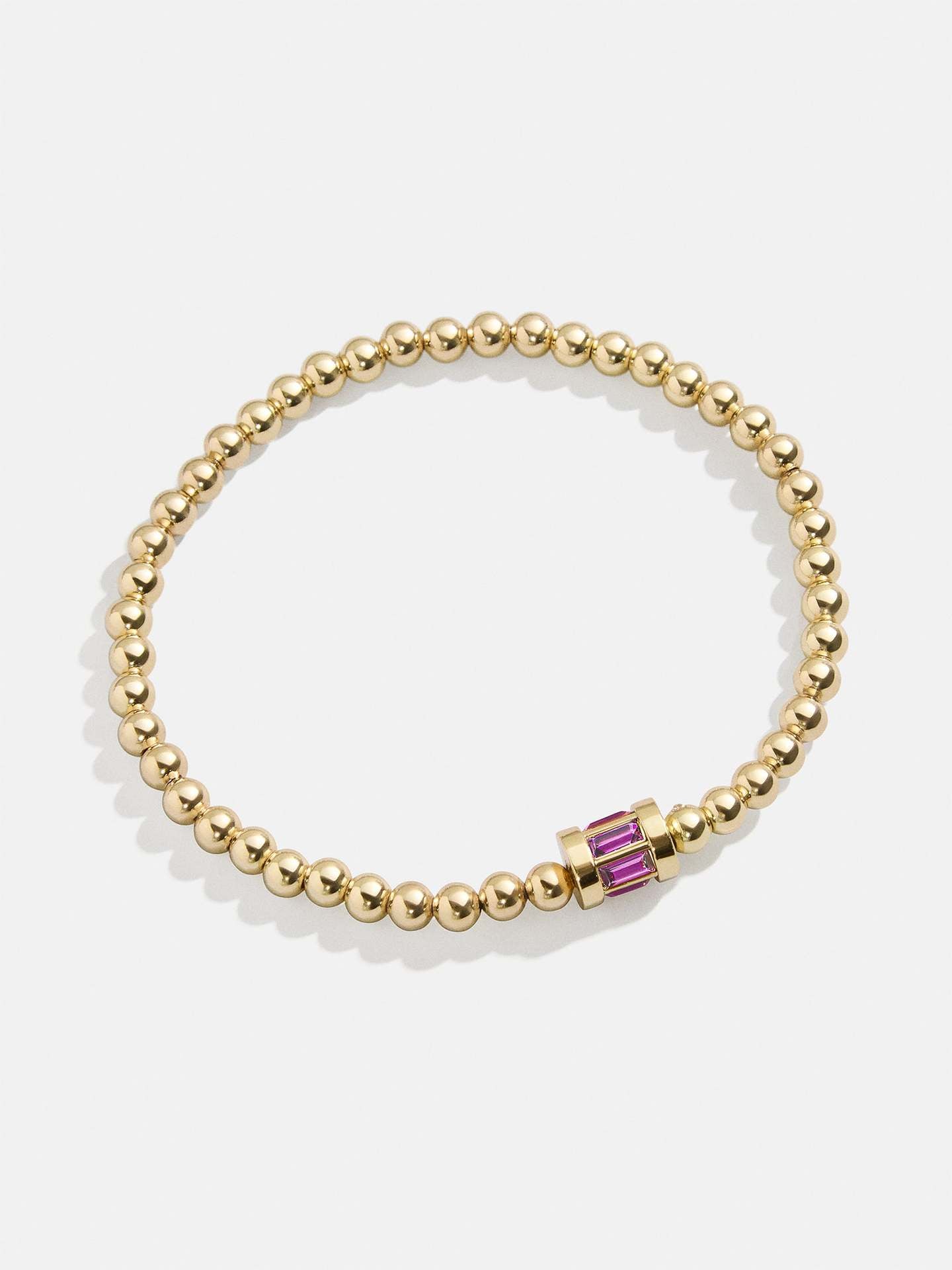 Stainless Steel Birthstone Ball Beaded Bracelet