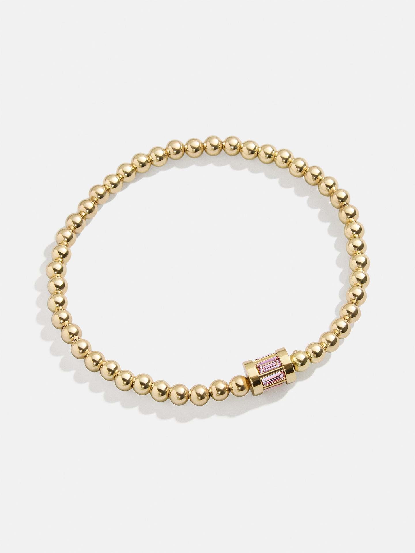Stainless Steel Birthstone Ball Beaded Bracelet