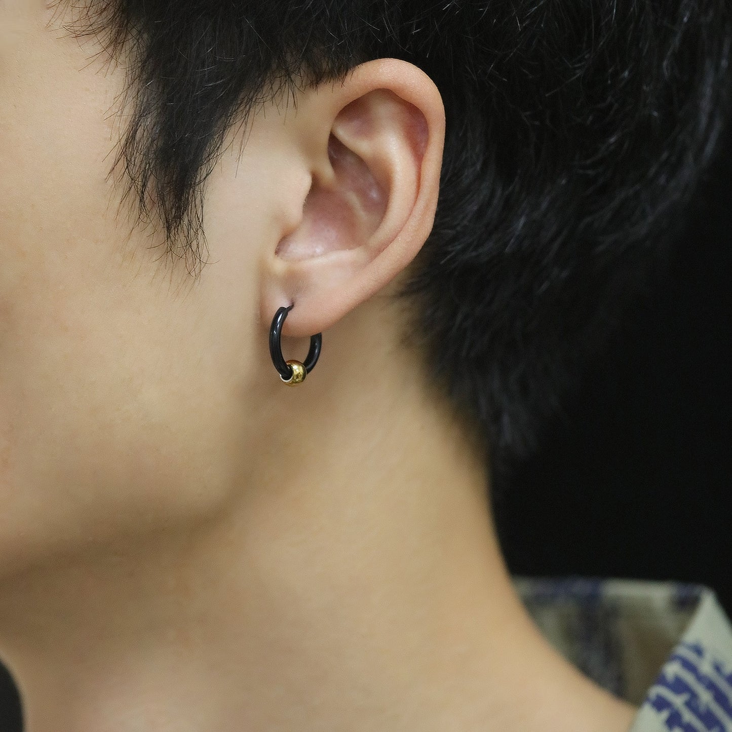 Stainless Steel Ball Huggie Earrings