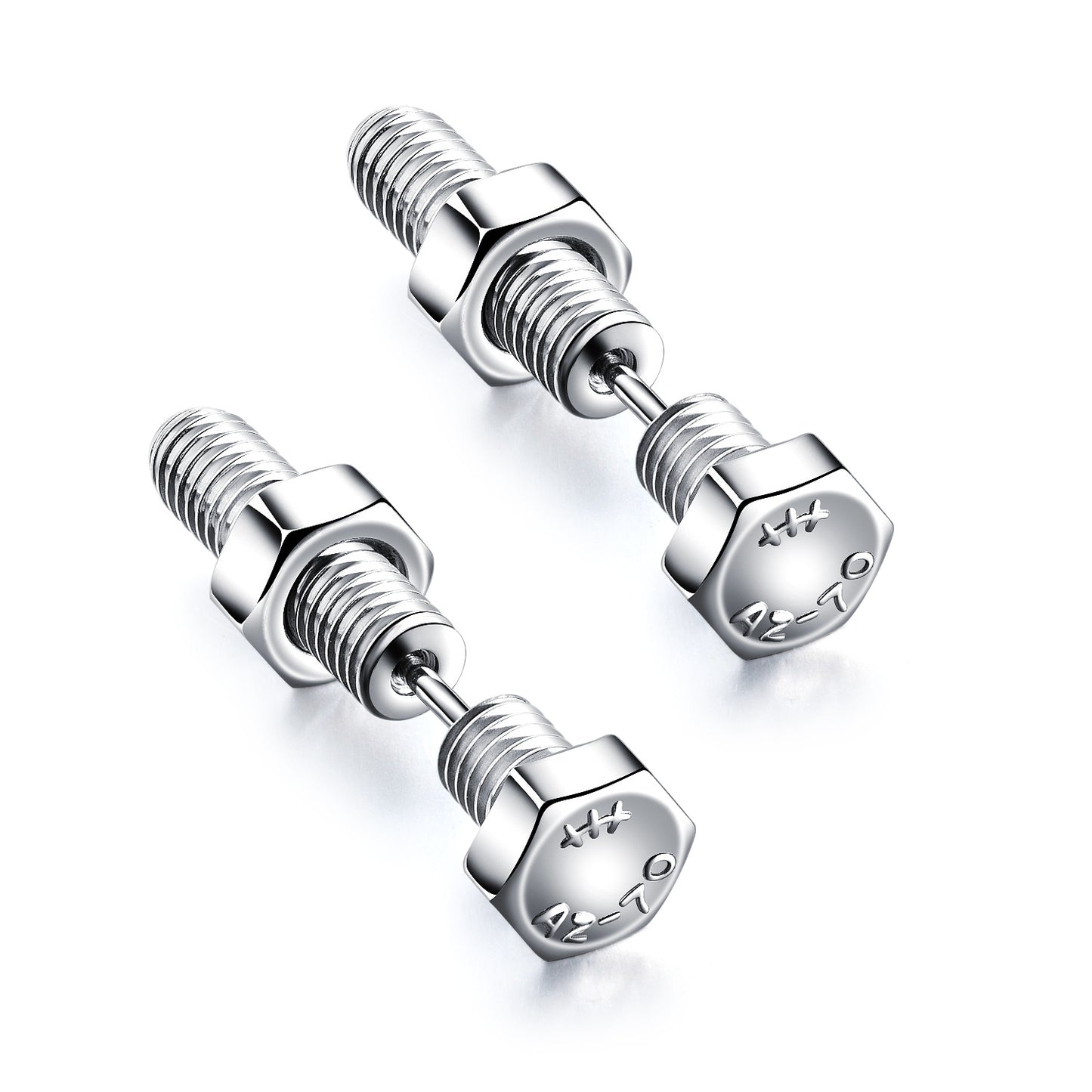 Stainless Steel Screw Earrings
