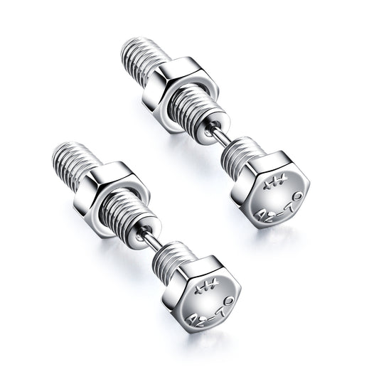 Stainless Steel Screw Earrings