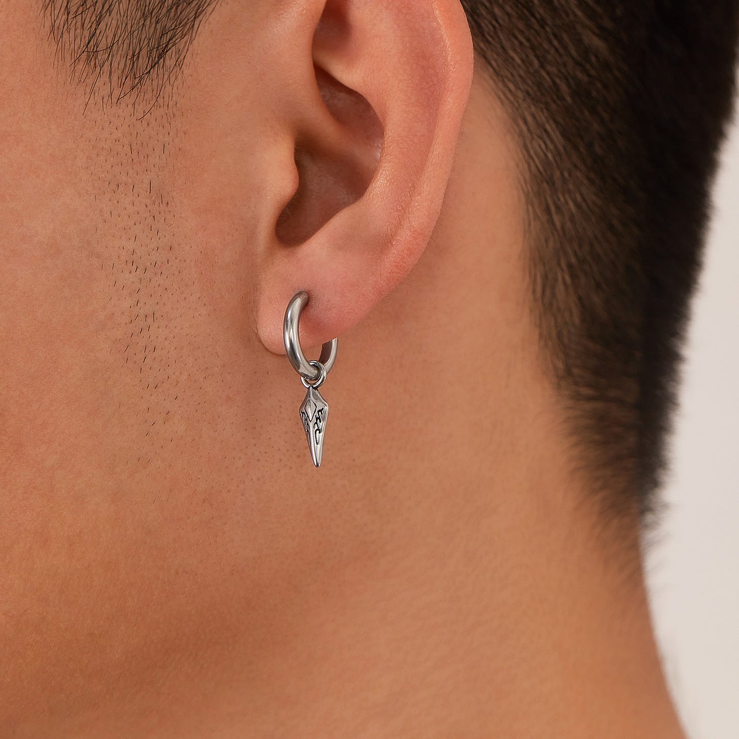 Stainless Steel Dart Drop Earrings