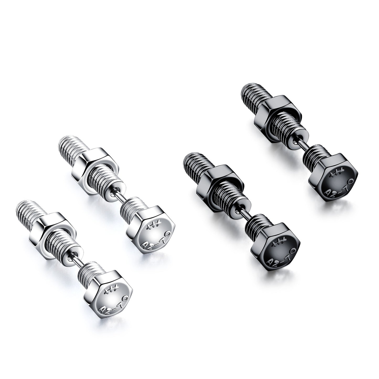 Stainless Steel Screw Earrings