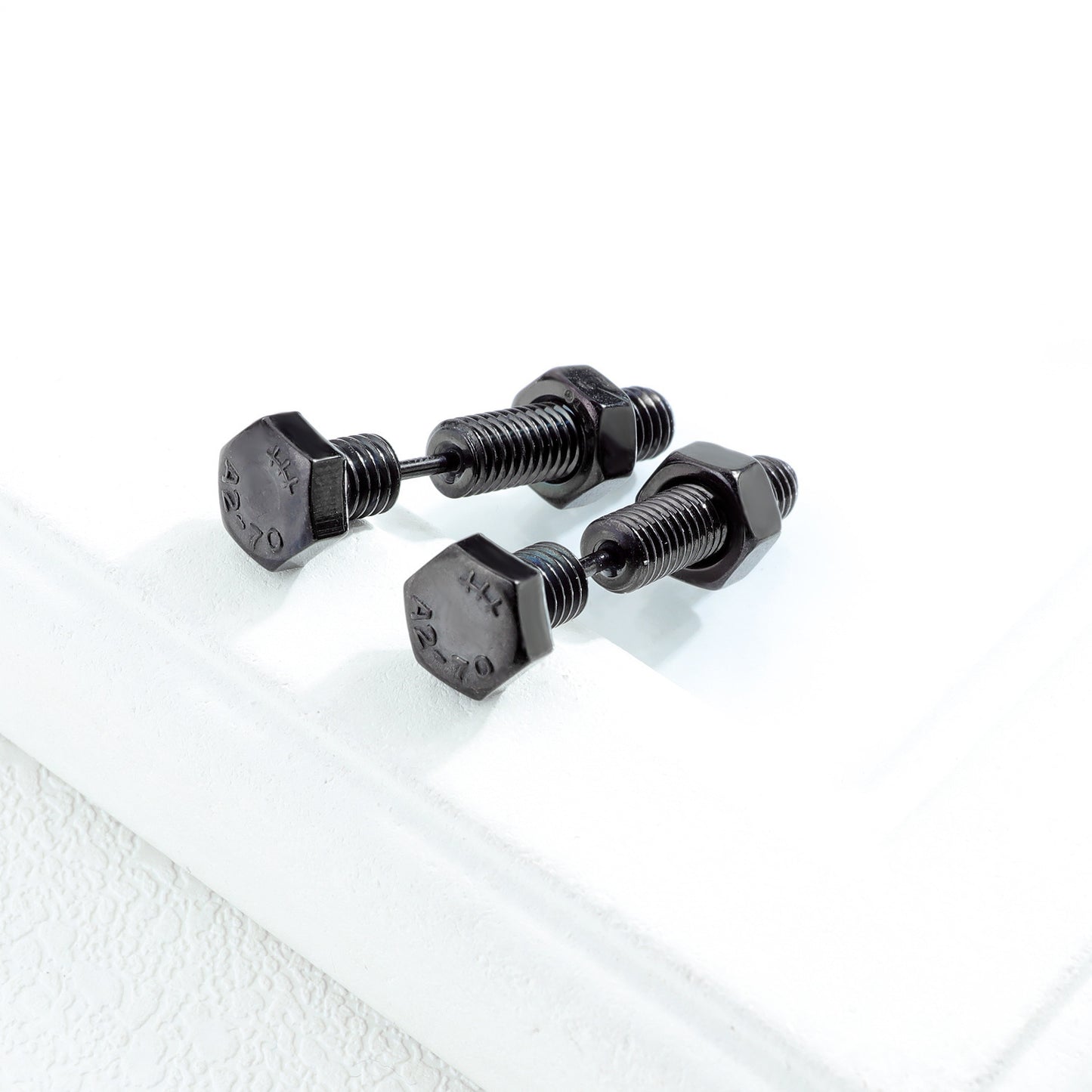 Stainless Steel Screw Earrings