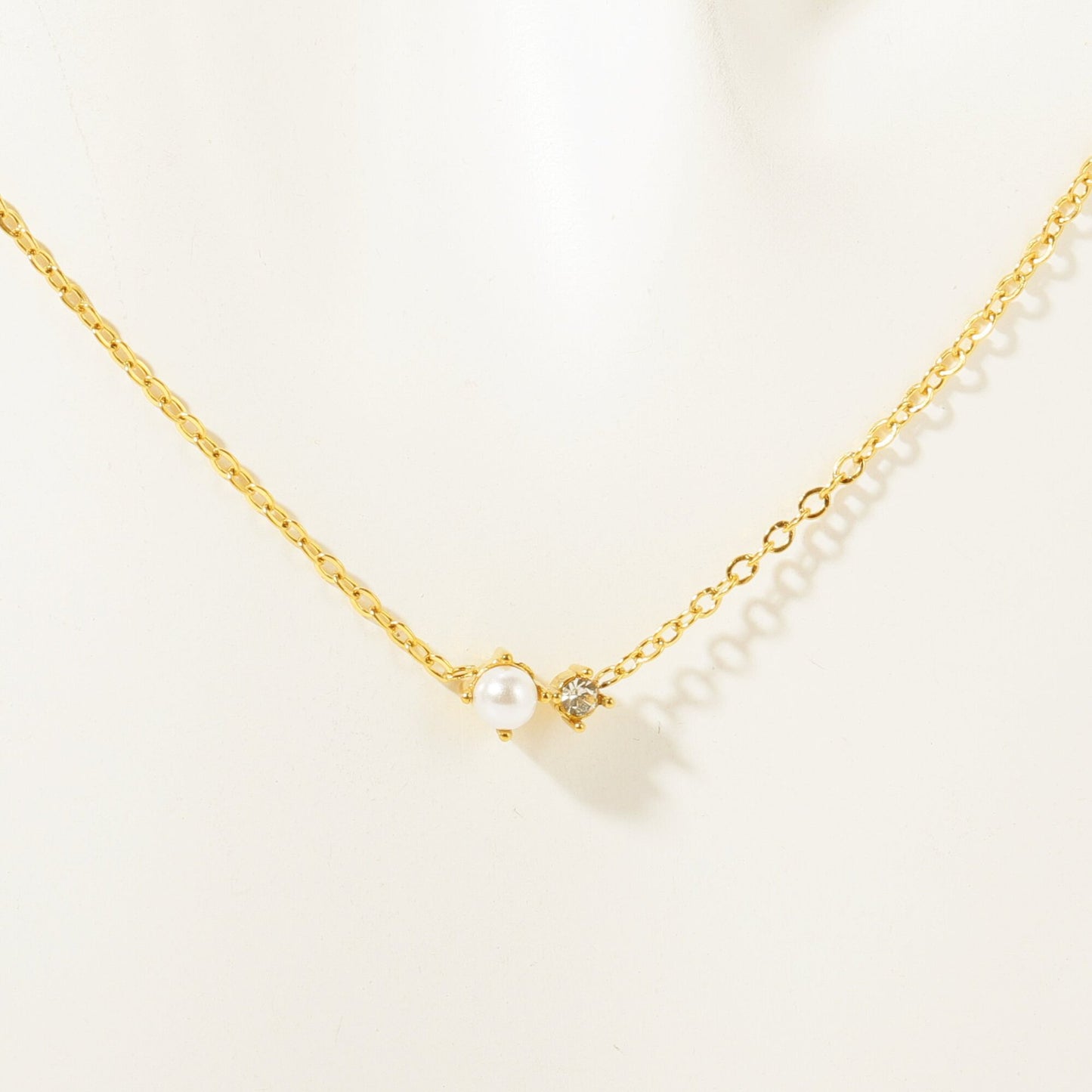 Stainless Steel CZ & Birthstone Necklace
