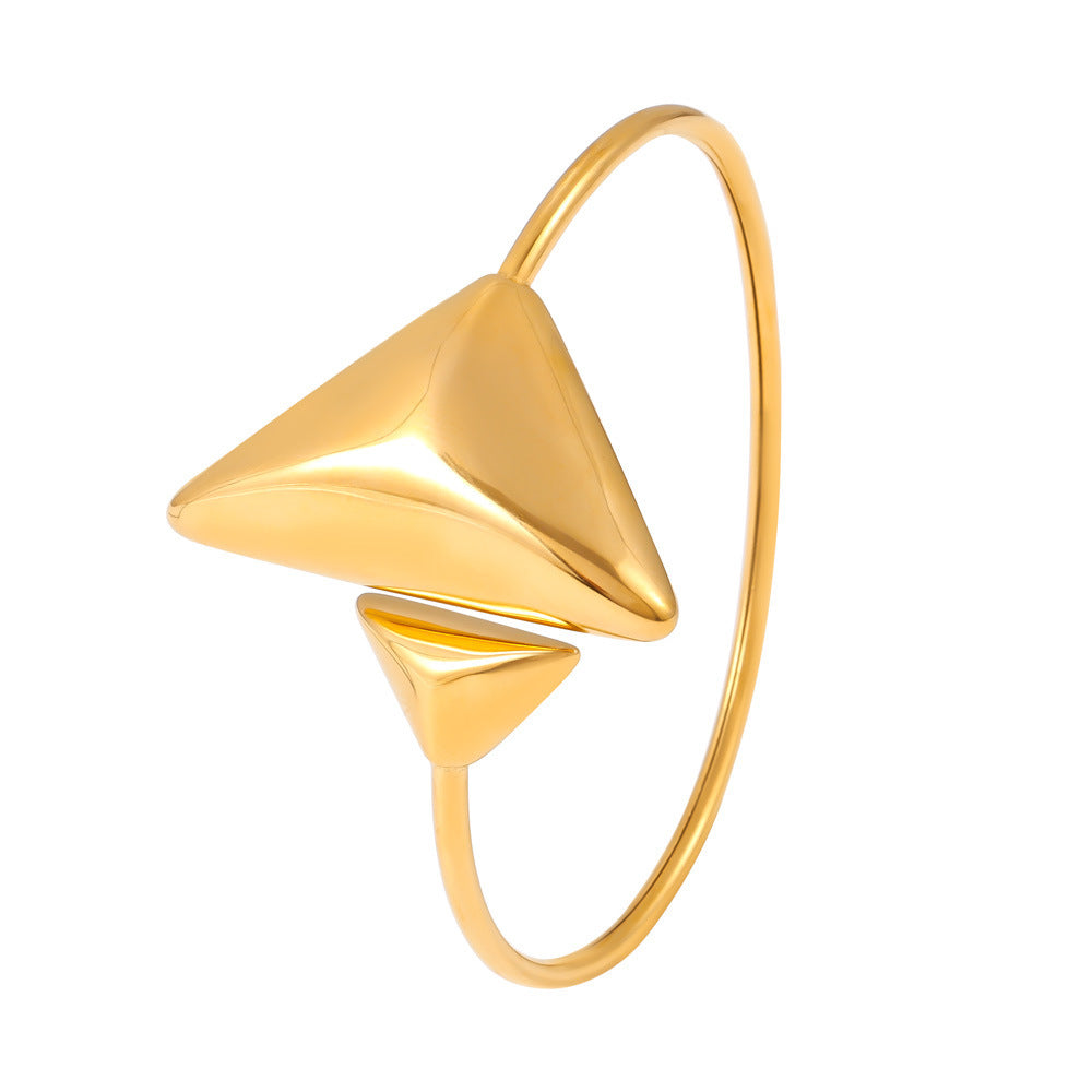 Stainless Steel Triangle Cuff Bracelet