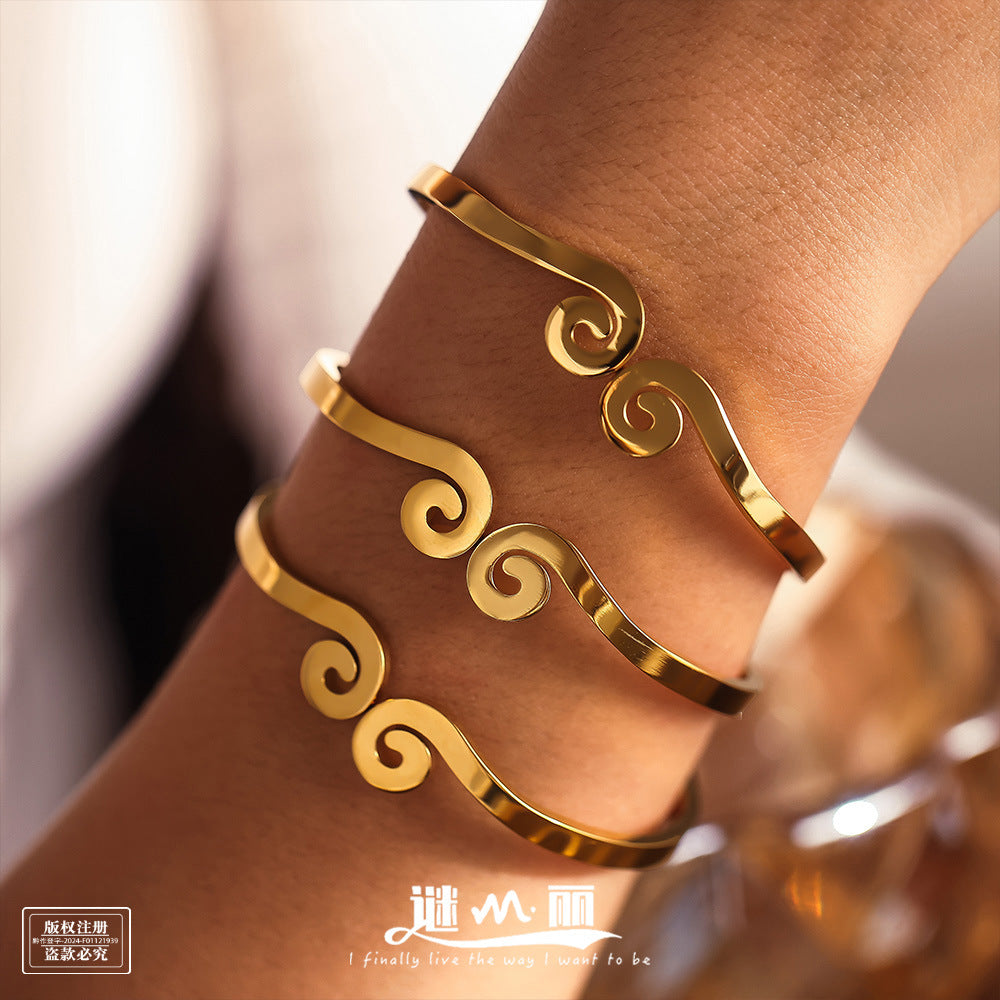 Stainless Steel Sun Wukong Curse Bangle Bracelet