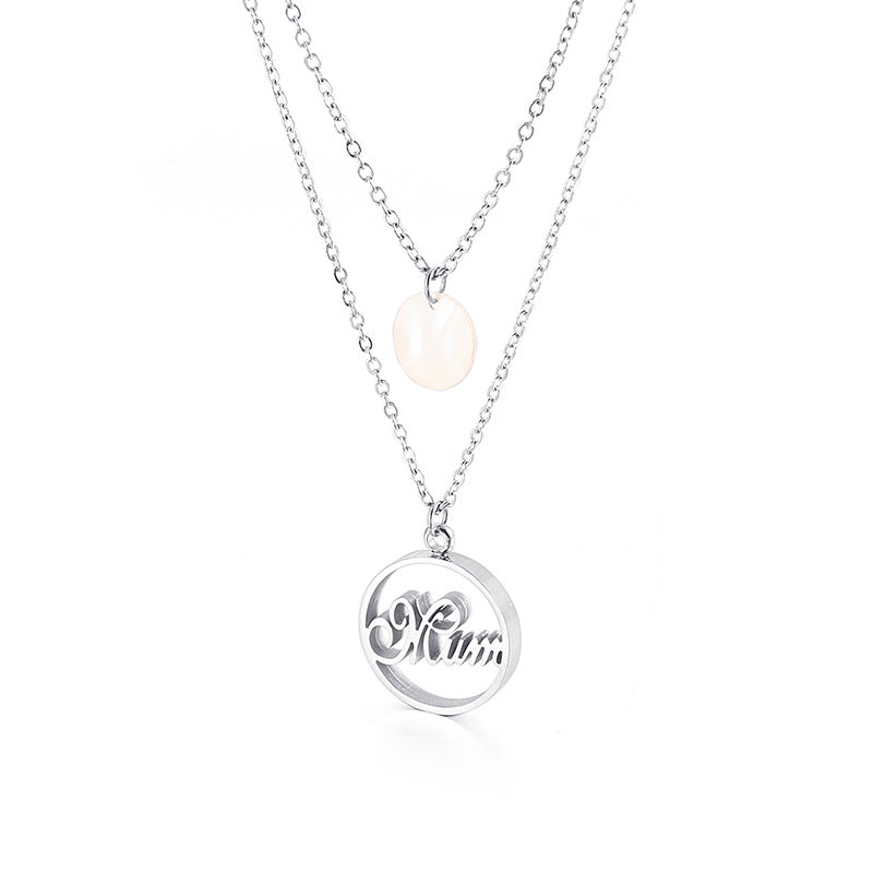 Simple Double Layer Mom Letter Mother's Day Necklace
