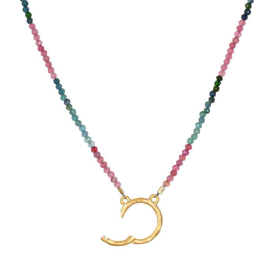 Stainless Steel Beaded Chain Live Buckle Necklace