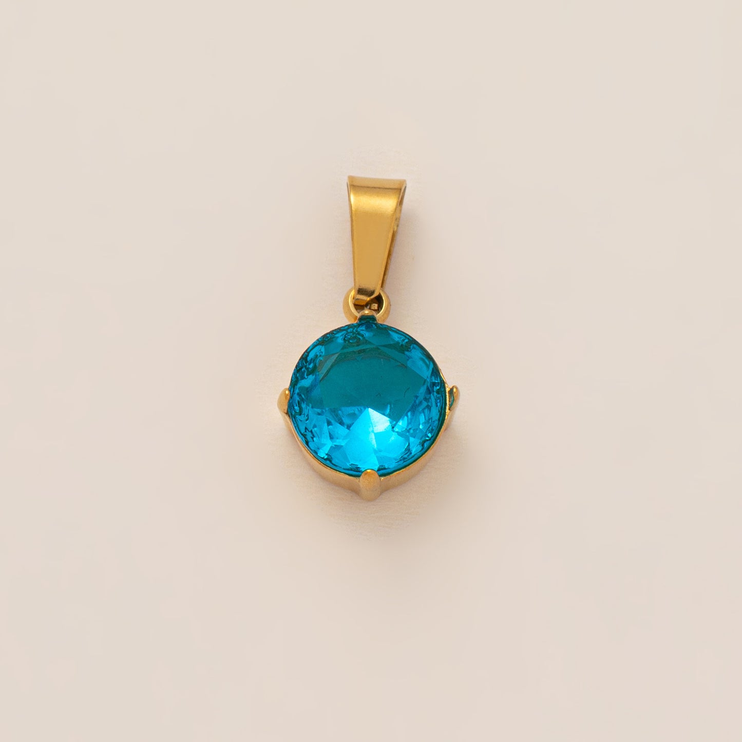 Stainless Steel Rainbow Cubic Zirconia Pendant