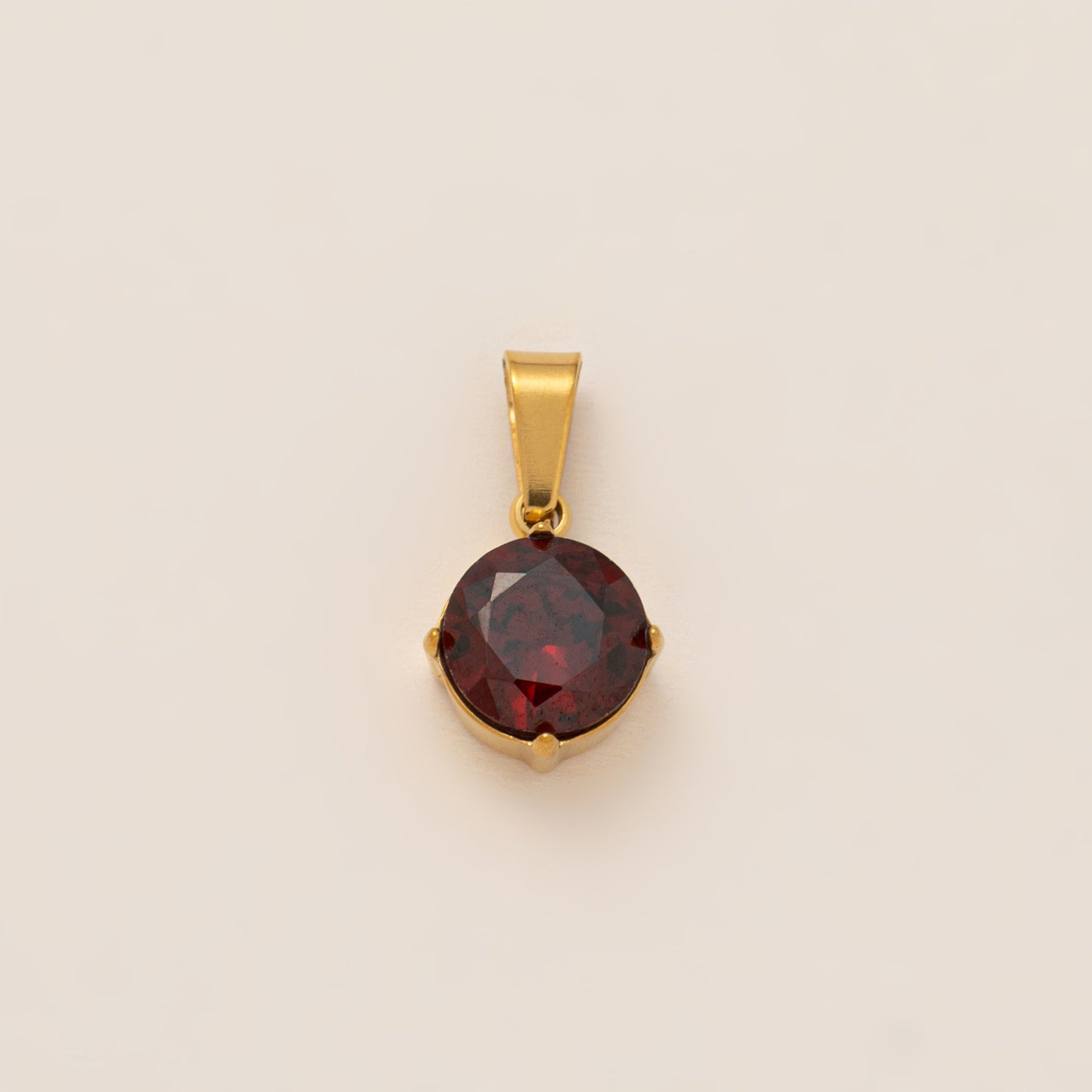 Stainless Steel Rainbow Cubic Zirconia Pendant