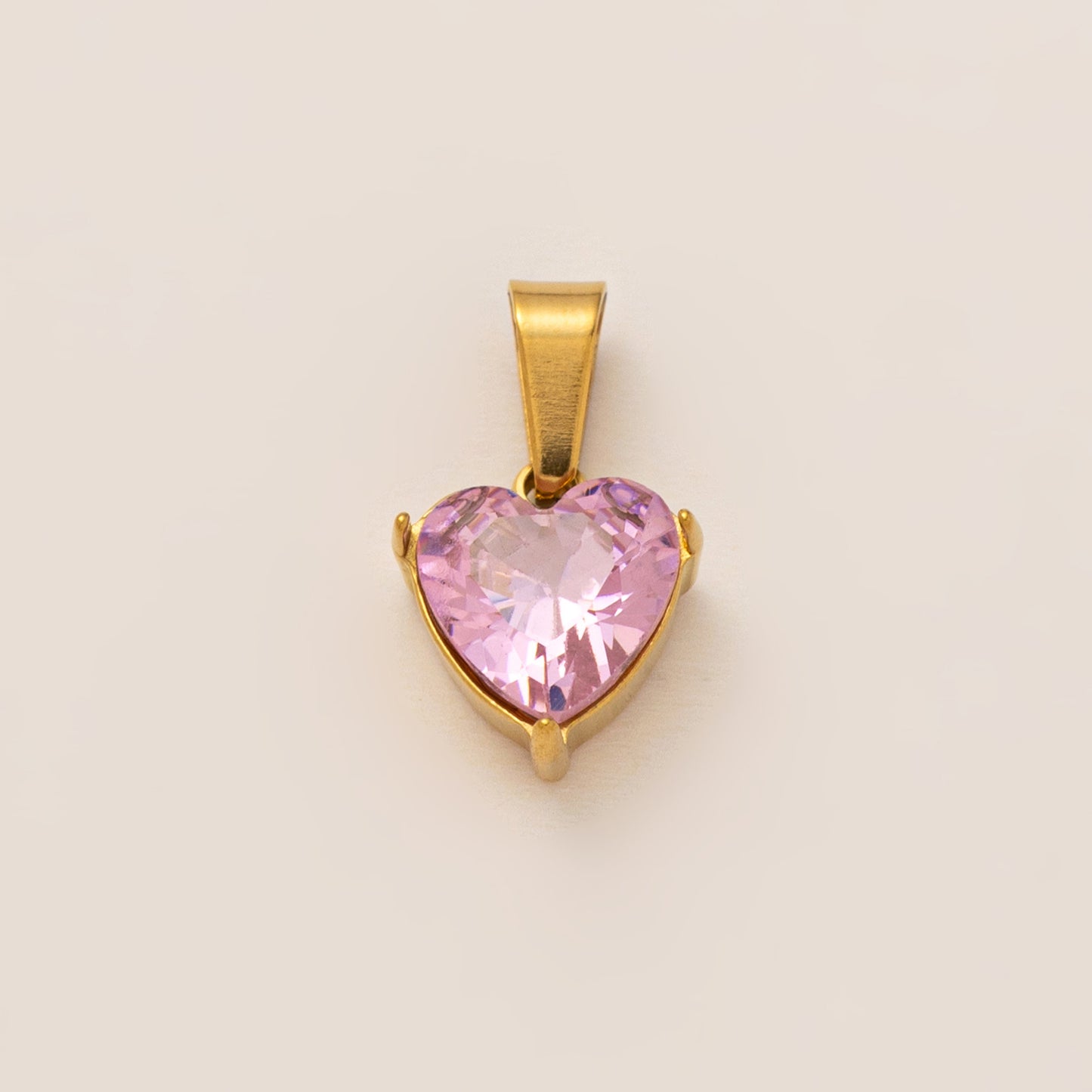 Stainless Steel Rainbow Cubic Zirconia Pendant