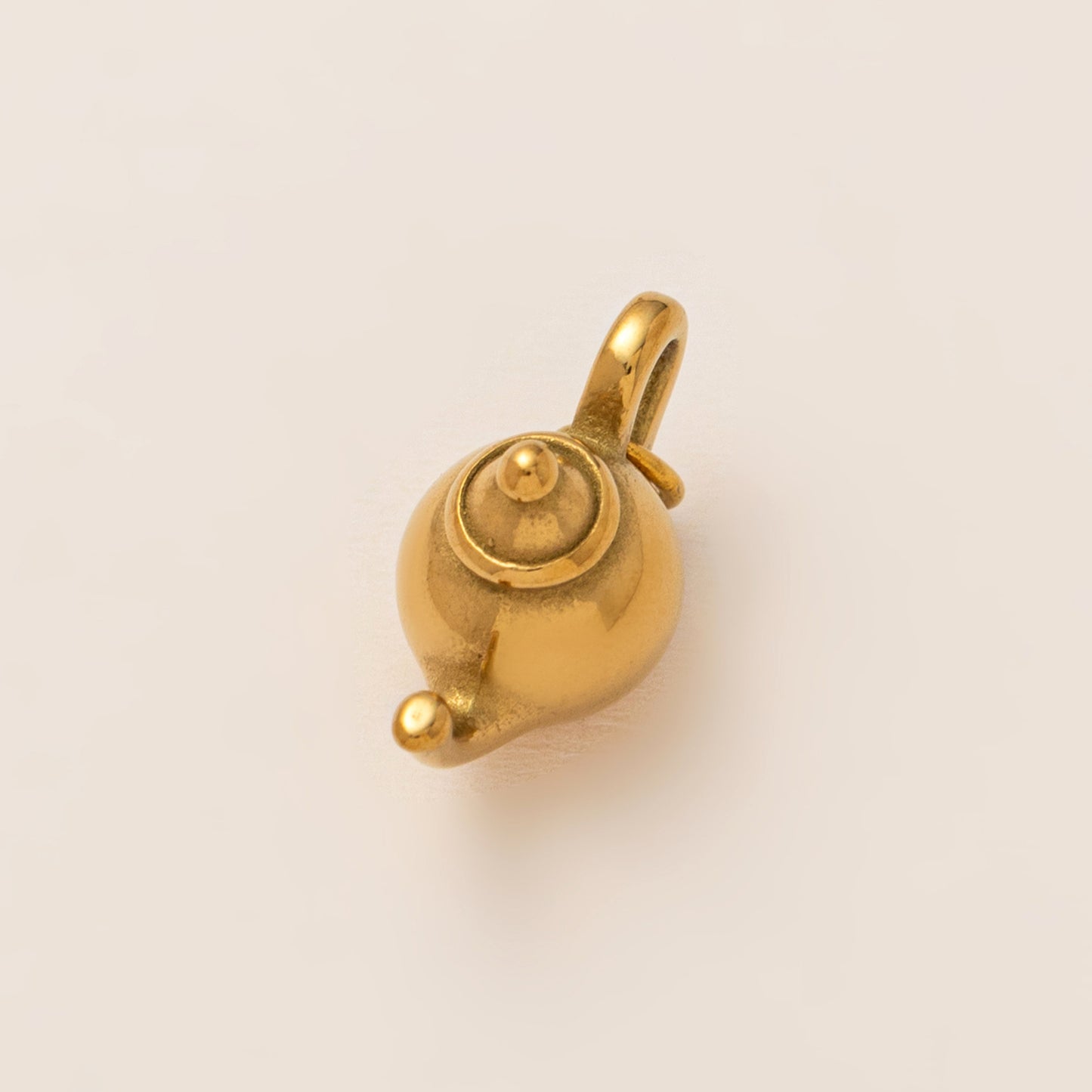 Stainless Steel Casual Teapot Biscuit Heart Pendant