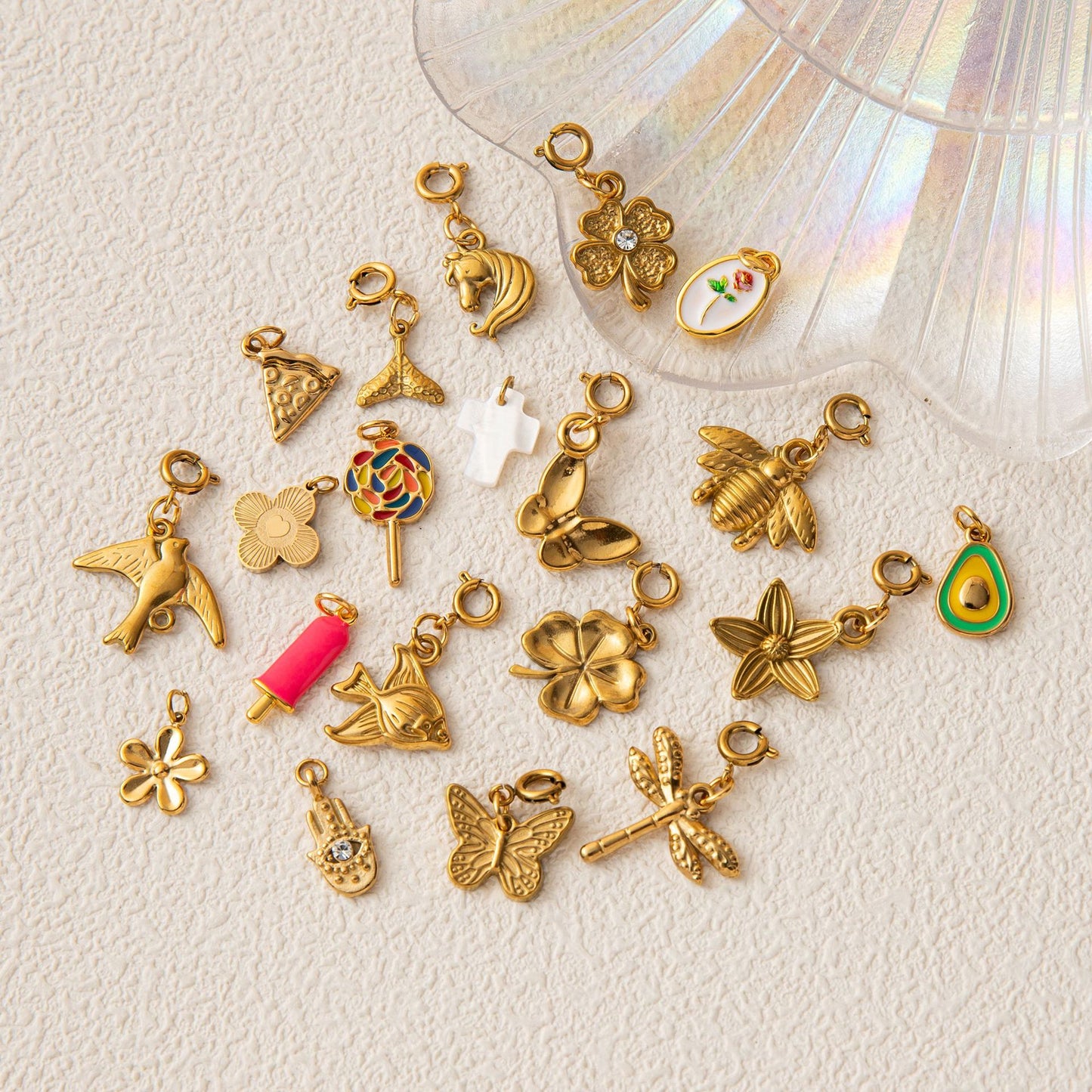 Stainless Steel Flower Bird Food Pendant