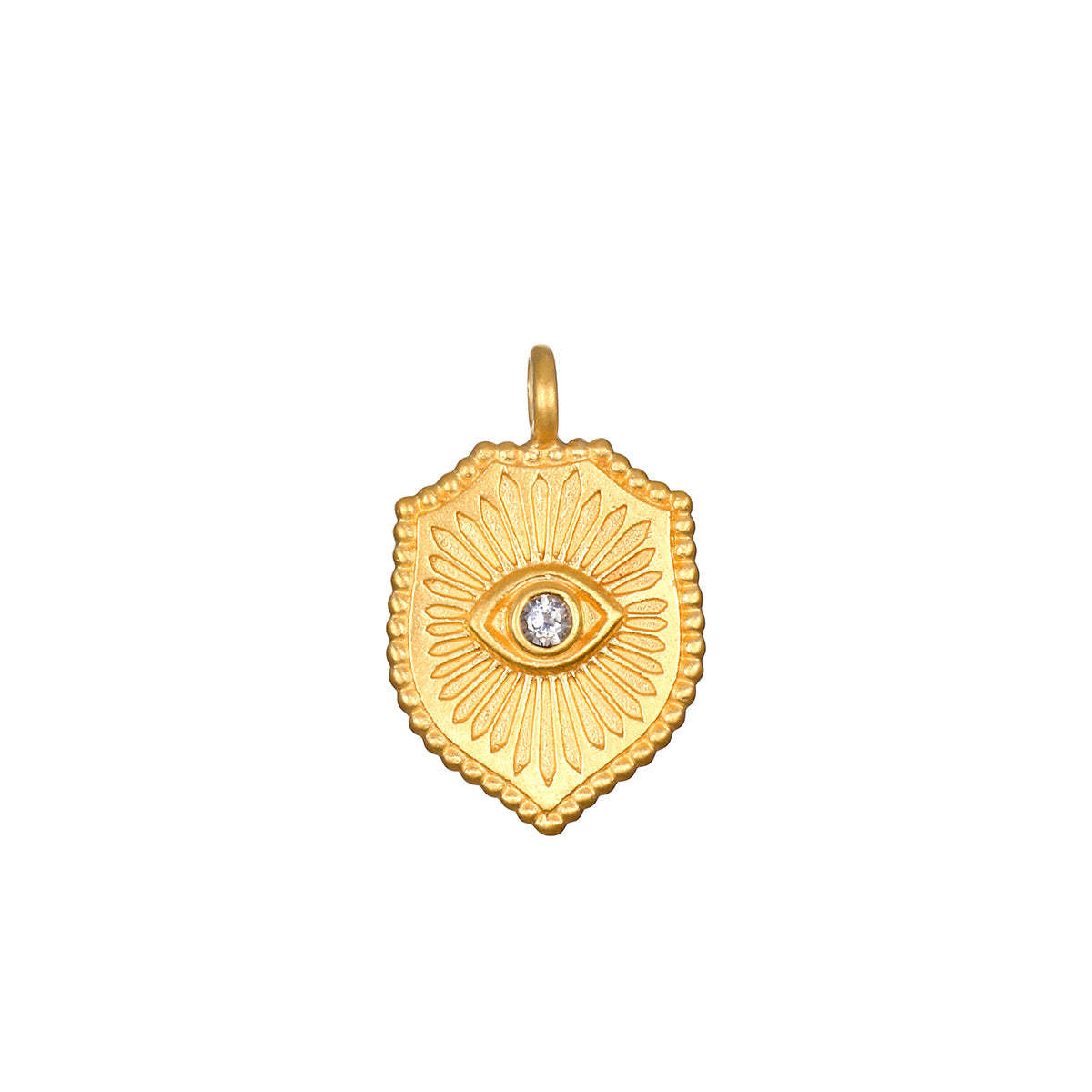 Sun Moon Inlay Cubic Zirconia Pendant