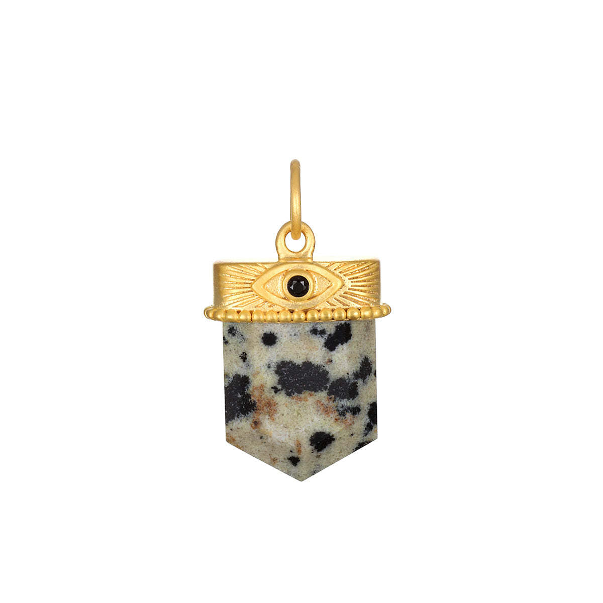 Sun Moon Inlay Cubic Zirconia Pendant