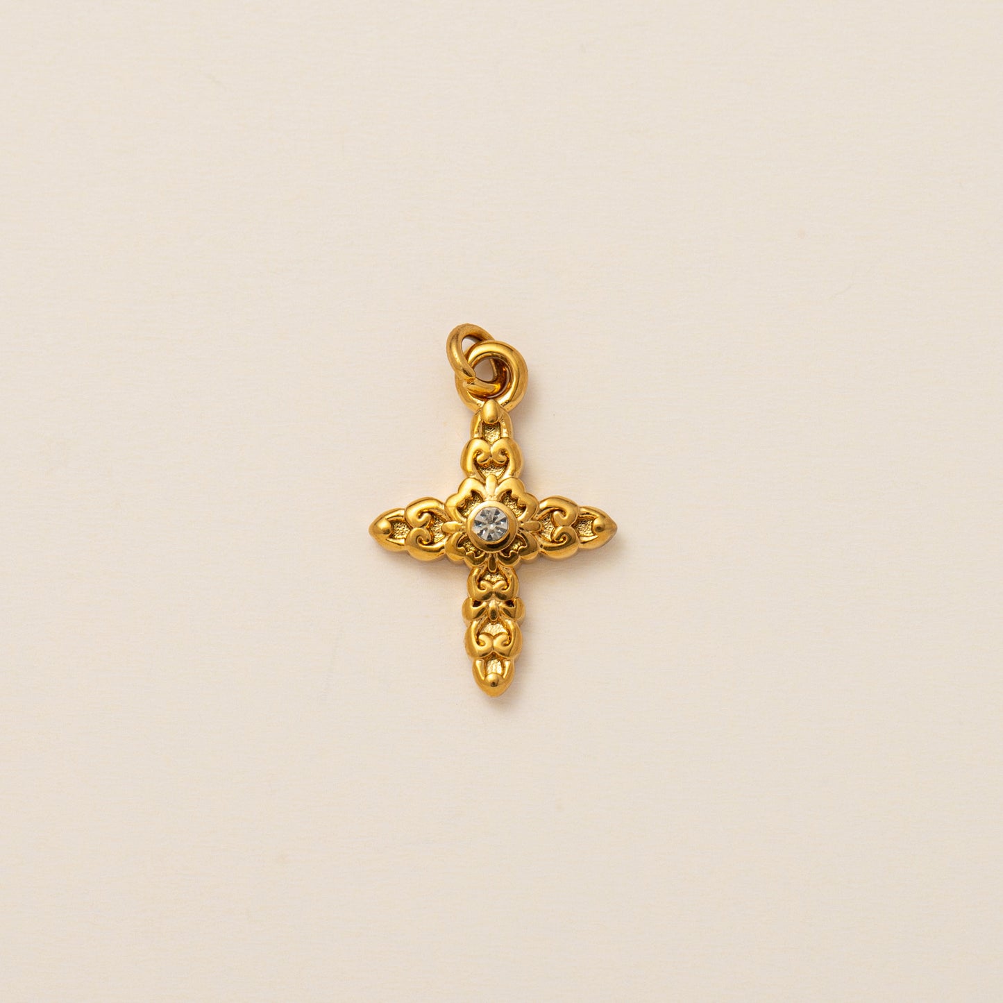 Stainless Steel Animal Cross Ribbon Pendant