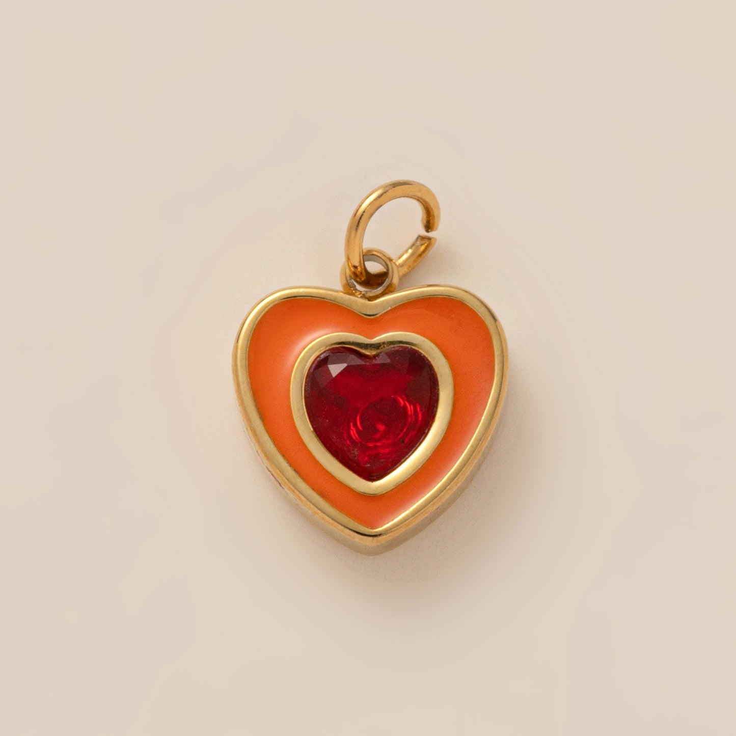 Stainless Steel Birthstone Heart Round Rectangular Pendant