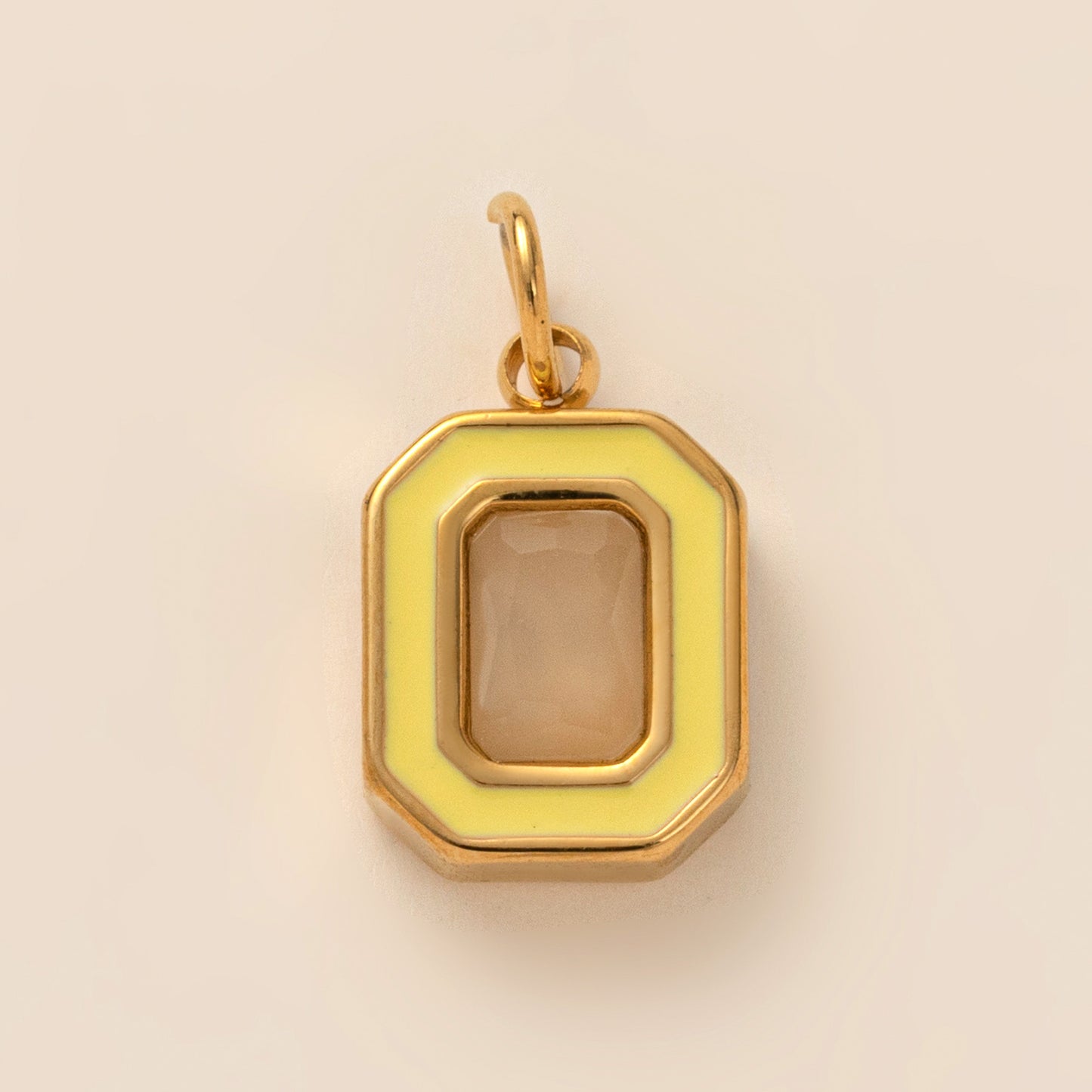 Stainless Steel Birthstone Heart Round Rectangular Pendant