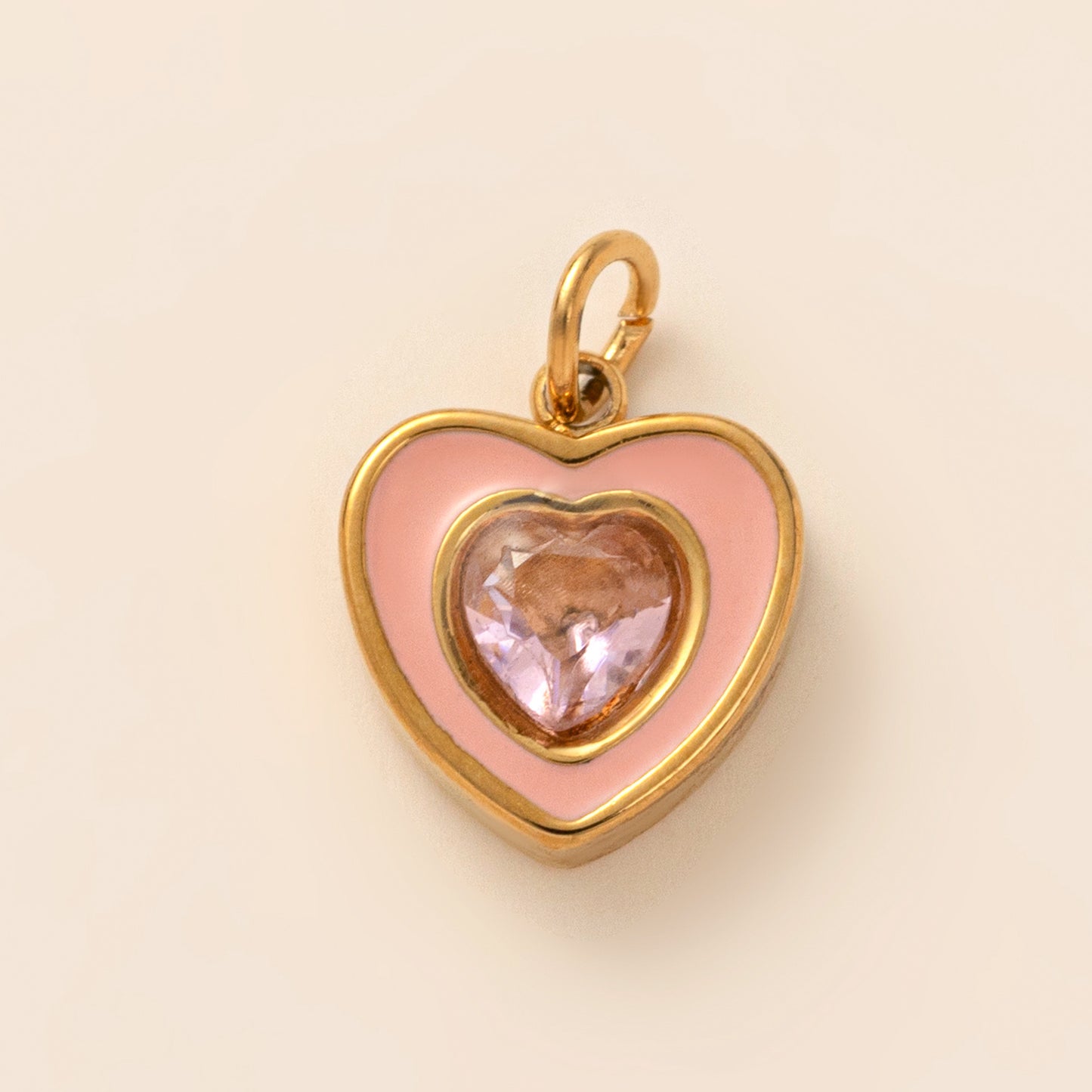 Stainless Steel Birthstone Heart Round Rectangular Pendant