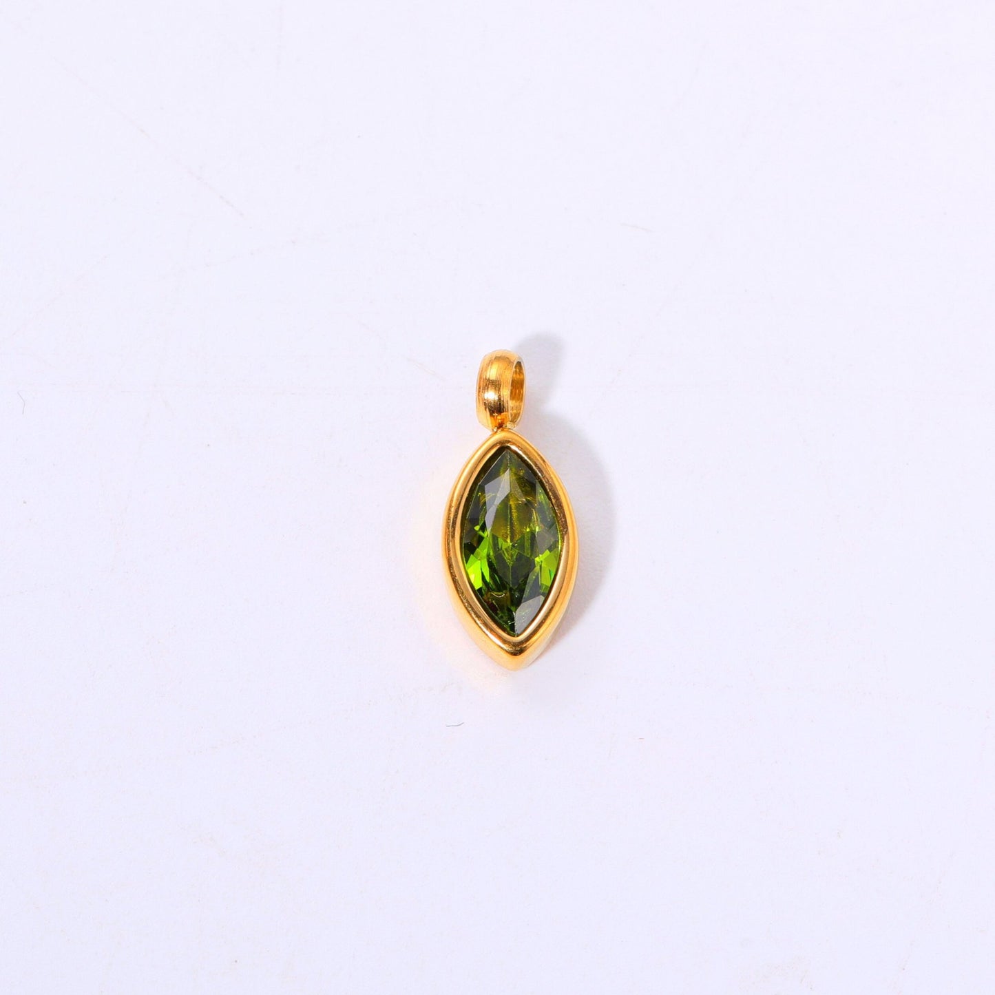 Water Drop Birthstone Stainless Steel Pendant