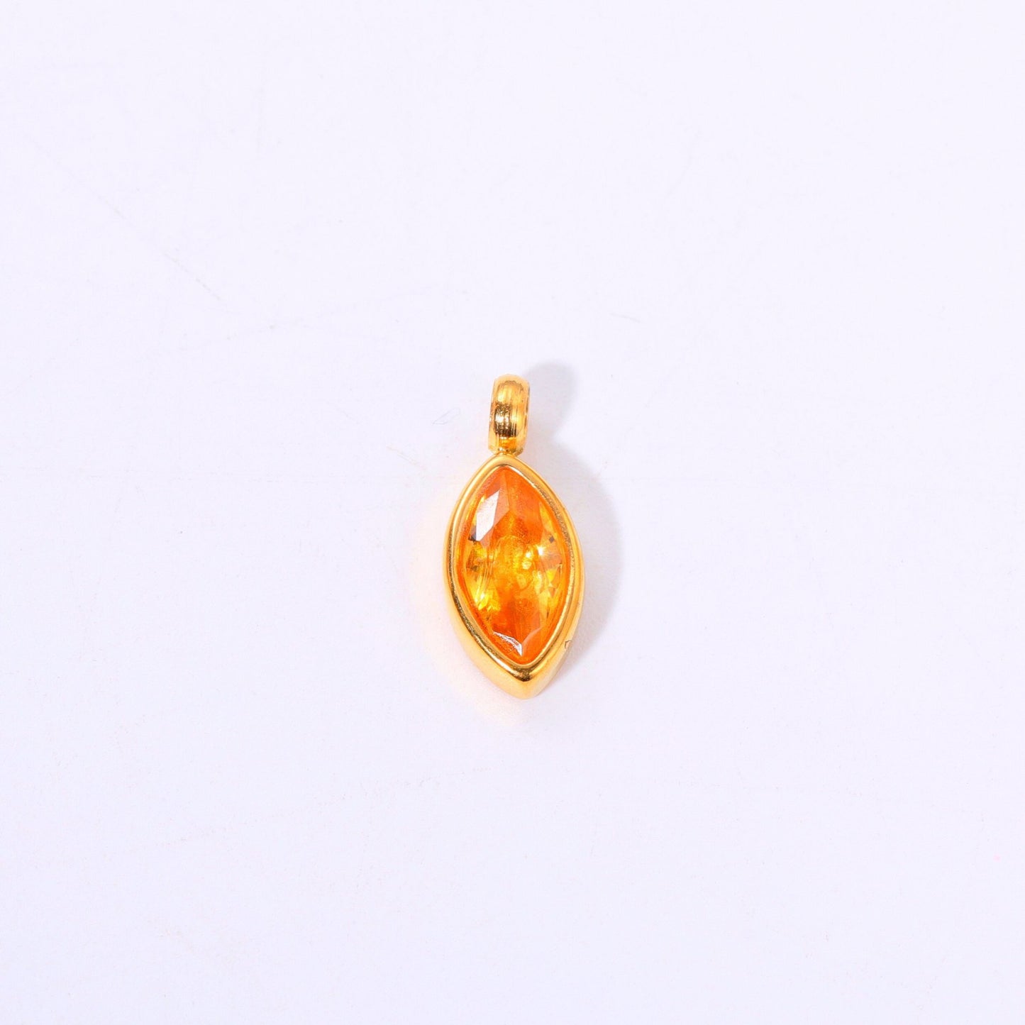 Water Drop Birthstone Stainless Steel Pendant