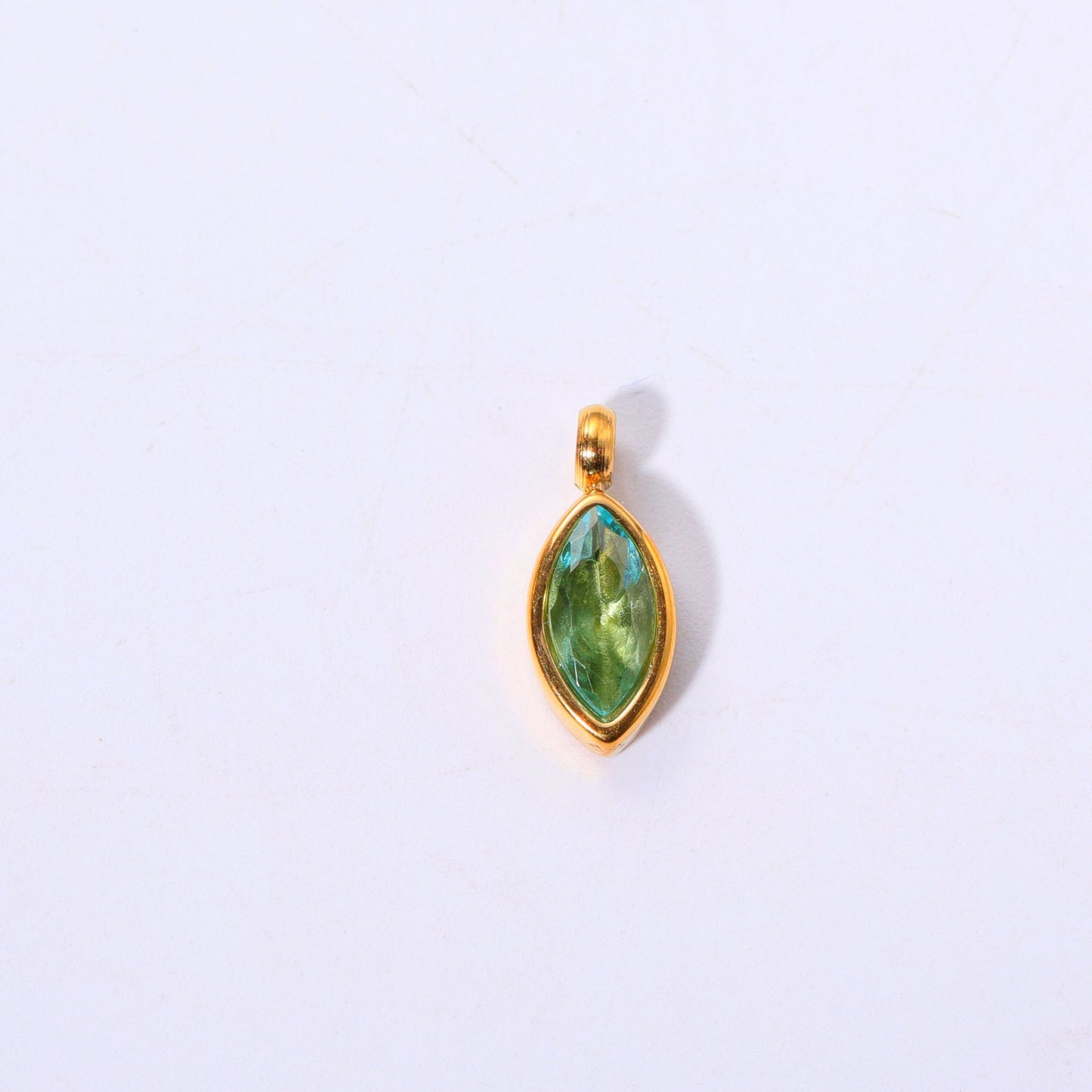 Water Drop Birthstone Stainless Steel Pendant