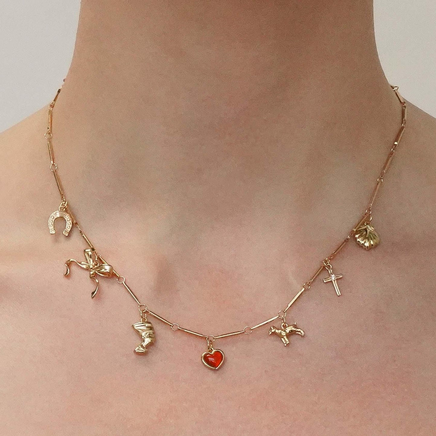 Stainless Steel Heart Animal Food Pendant
