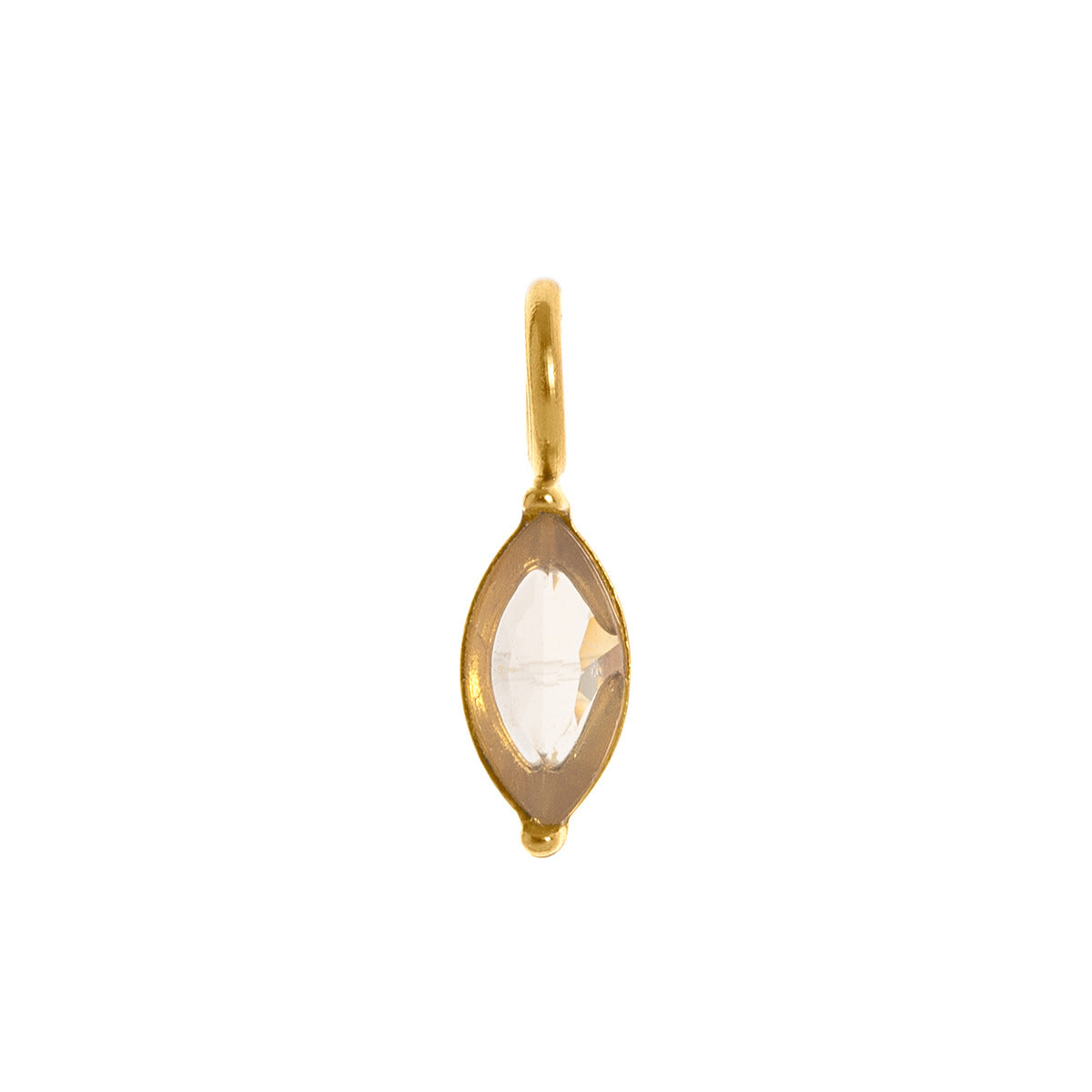 Stainless Steel Water Drop Diamond Shape Birthstone Pendant