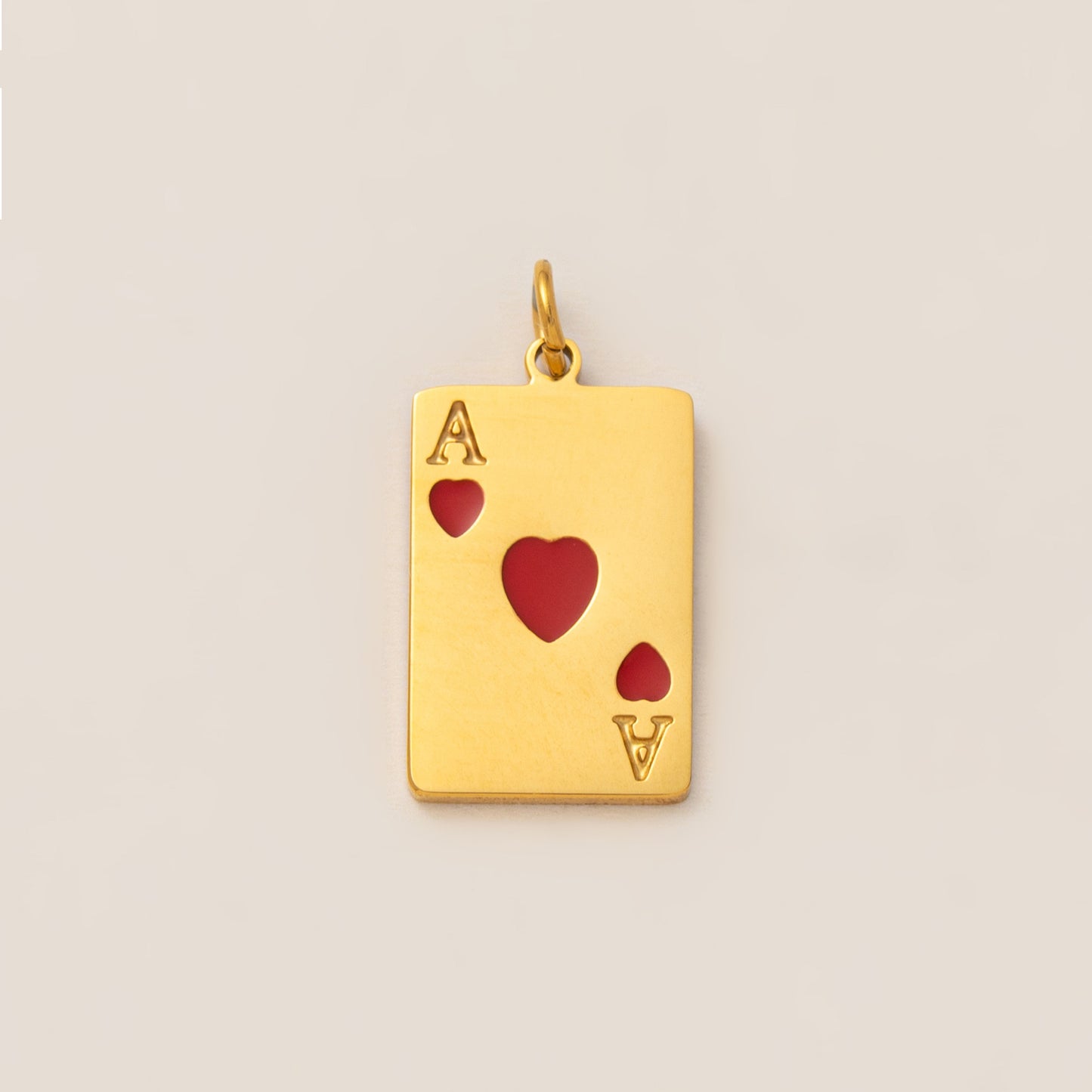 Stainless Steel Playing Card Sieve Rocket Pendant