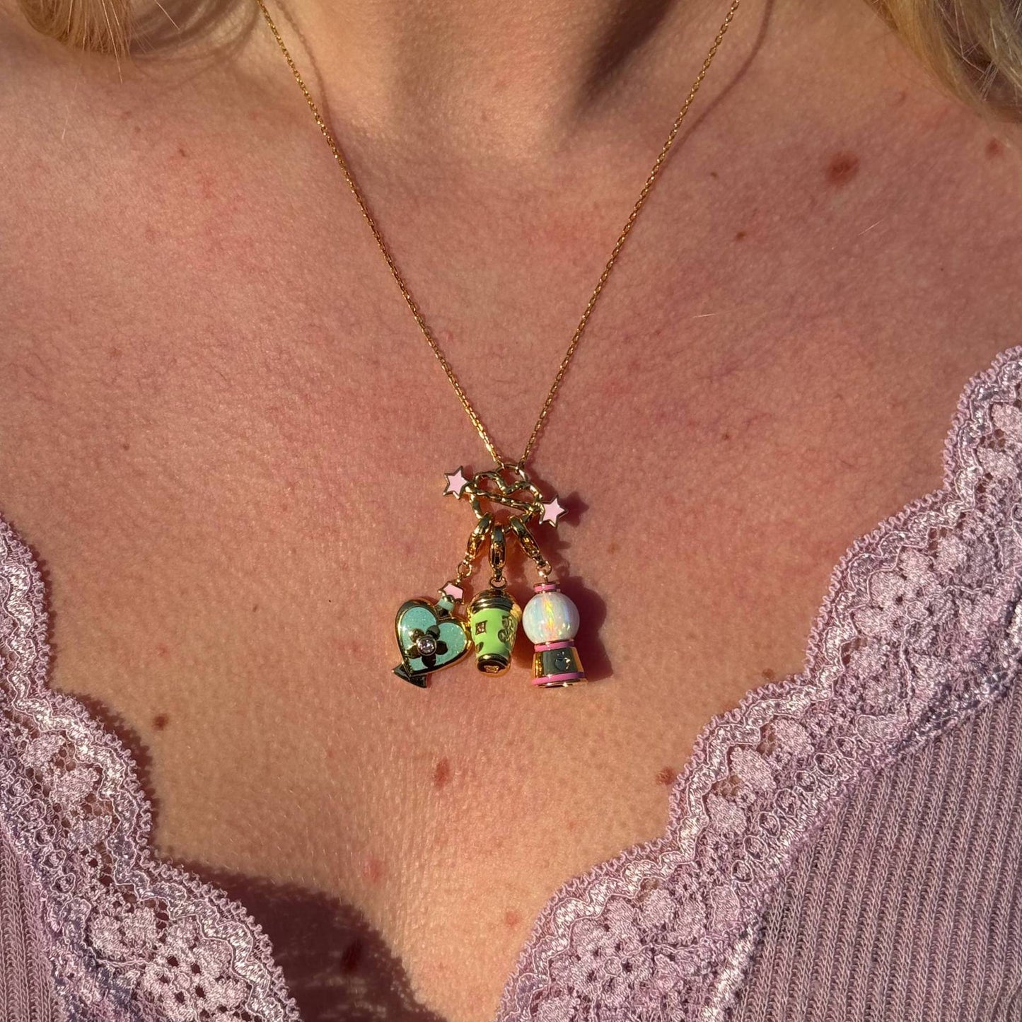 Stainless Steel Dopamine Heart Pendant