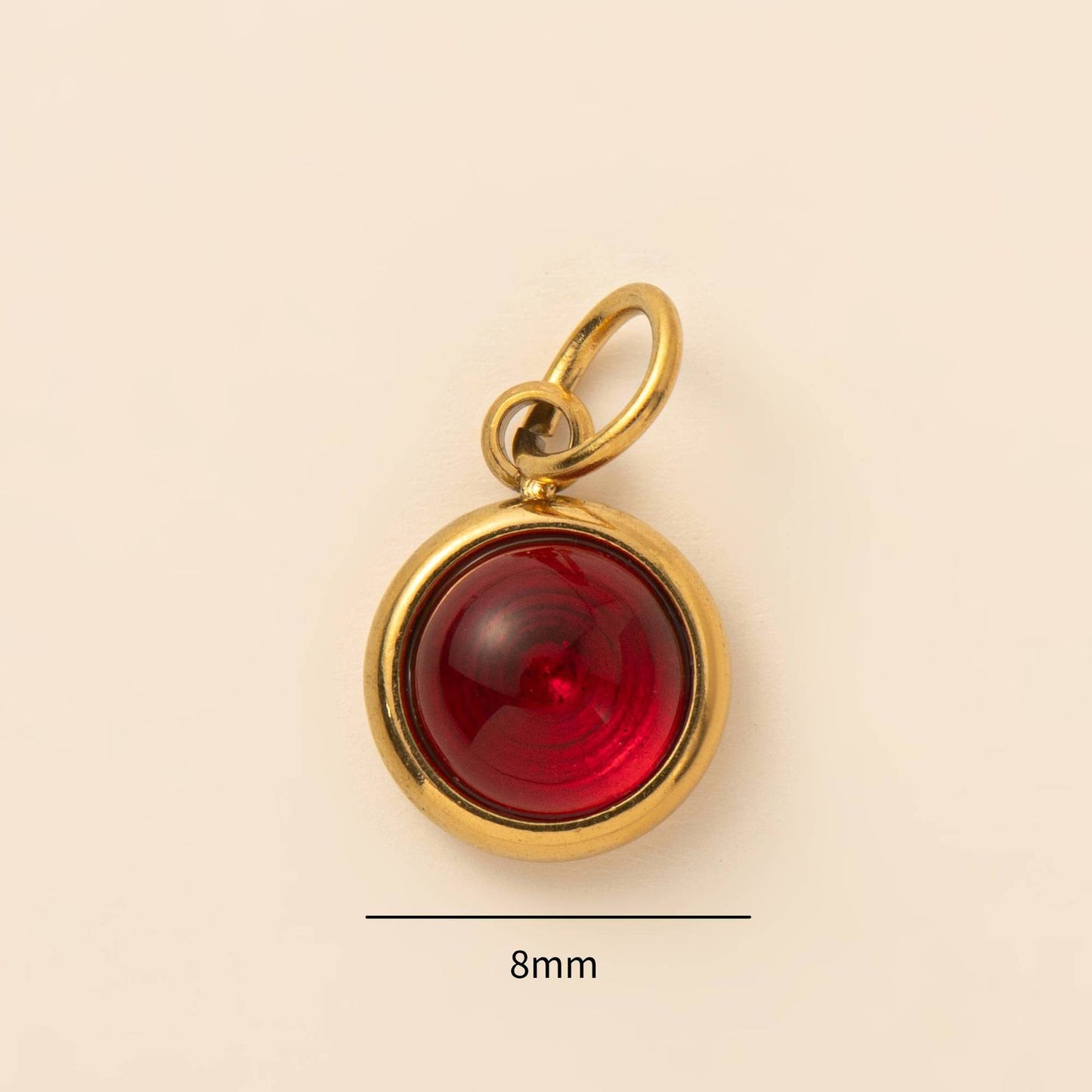 Stainless Steel Twelve Birthstone Round Pendant