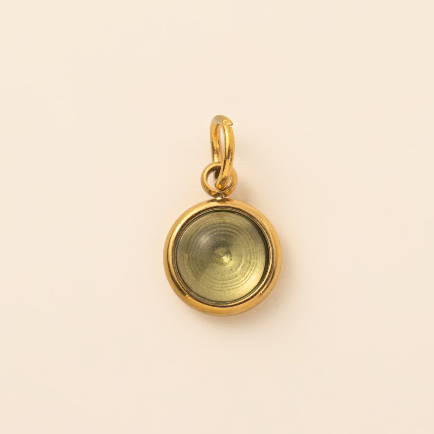Stainless Steel Twelve Birthstone Round Pendant