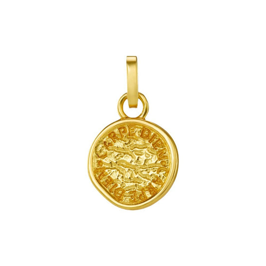 Stainless Steel Coin Heart-shaped Natural Stone Pendant