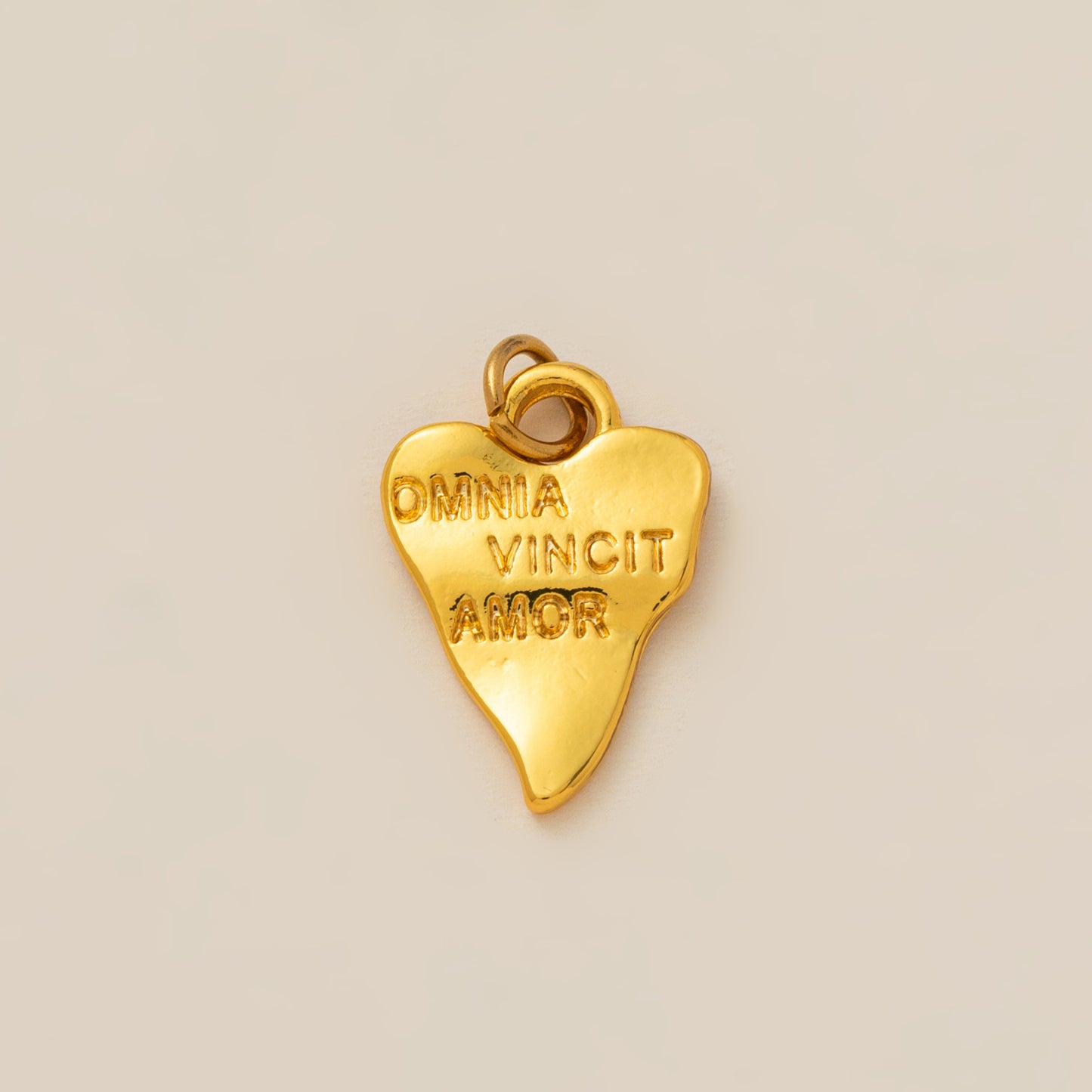 Stainless Steel Coin Heart-shaped Natural Stone Pendant