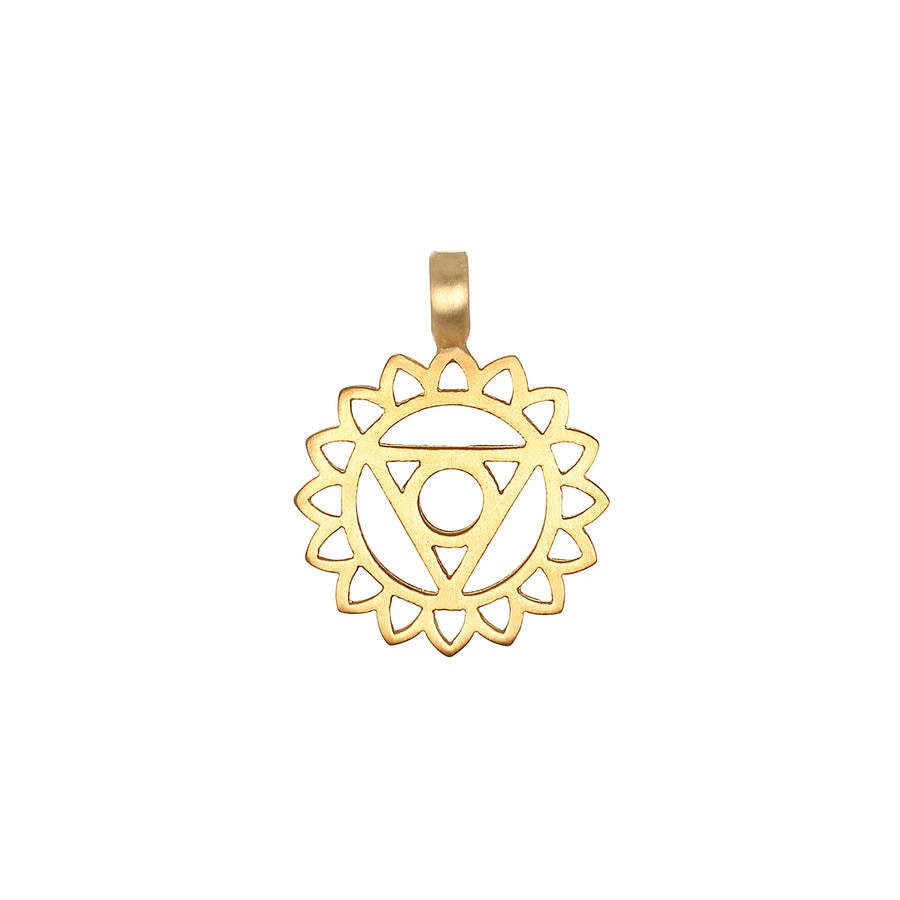 Stainless Steel Elephant Lotus Heart Pendant