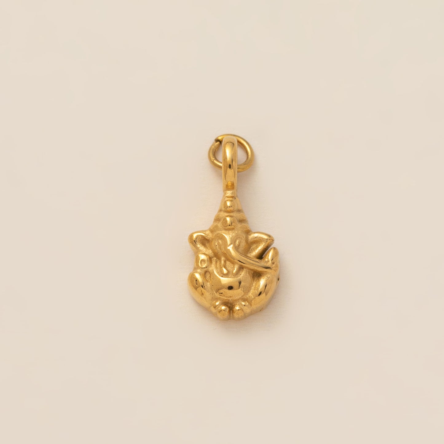 Stainless Steel Elephant Lotus Heart Pendant
