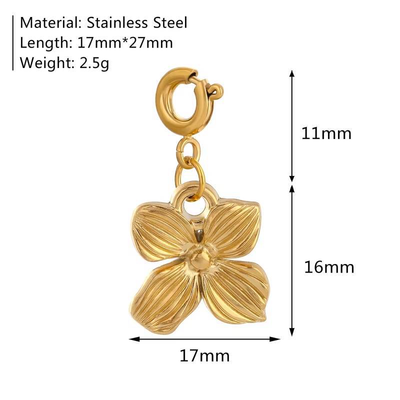Stainless Steel Marine Organism Insect Flower Series Pendant