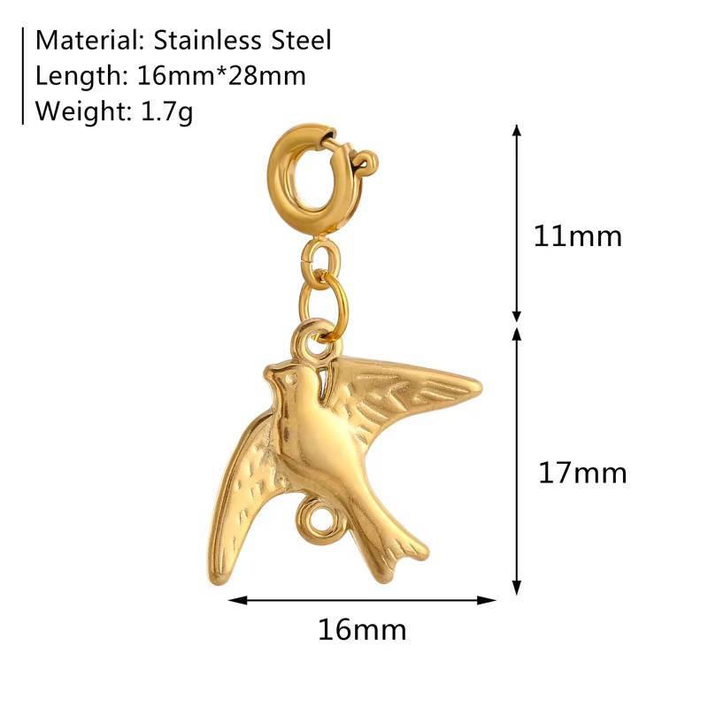 Stainless Steel Marine Organism Insect Flower Series Pendant
