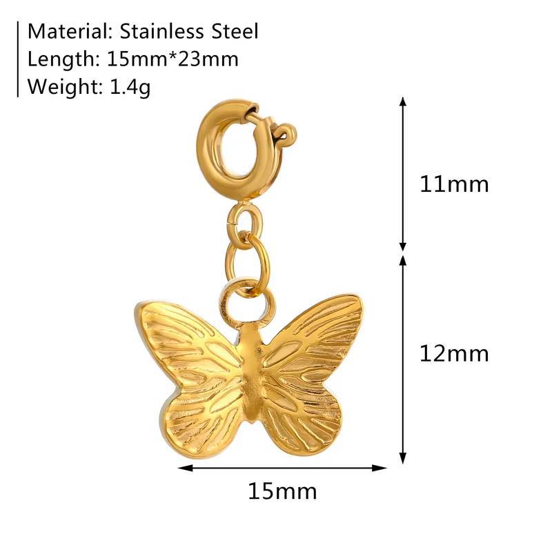 Stainless Steel Marine Organism Insect Flower Series Pendant
