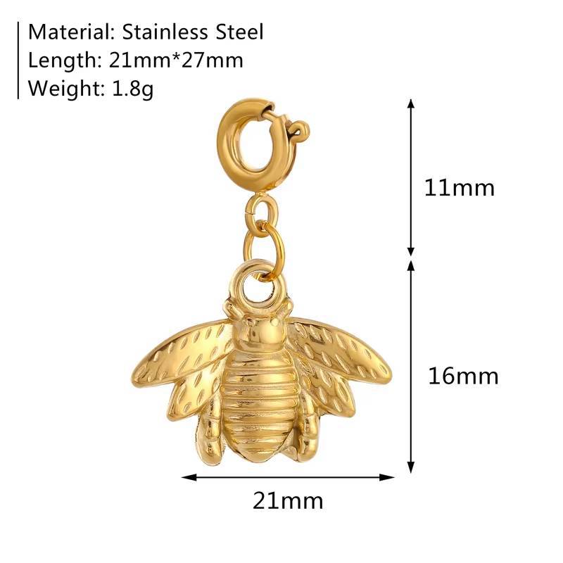 Stainless Steel Marine Organism Insect Flower Series Pendant