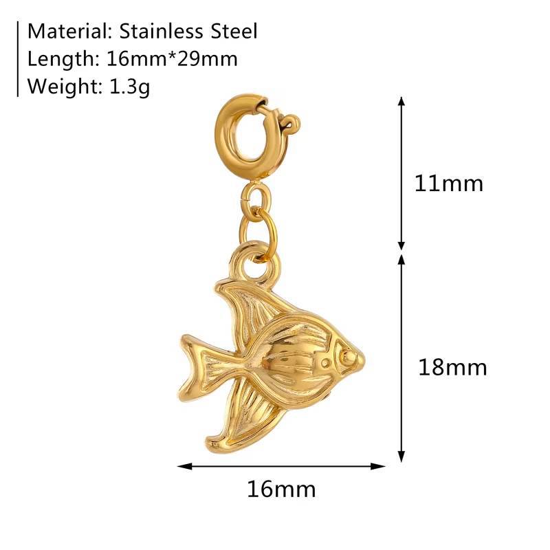 Stainless Steel Marine Organism Insect Flower Series Pendant