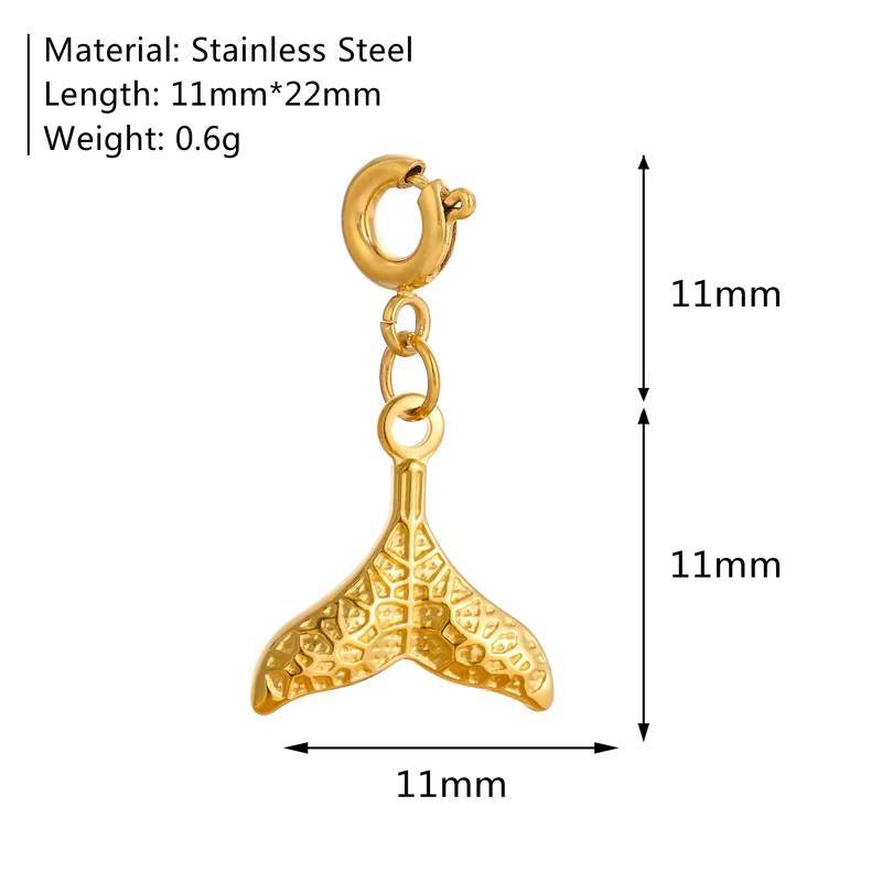 Stainless Steel Marine Organism Insect Flower Series Pendant
