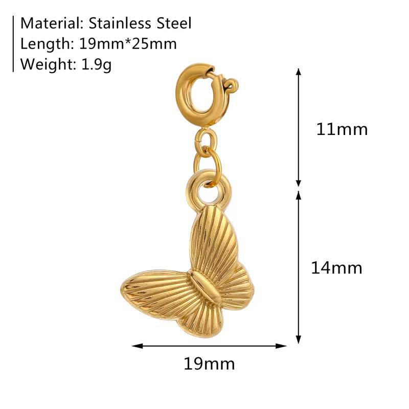 Stainless Steel Marine Organism Insect Flower Series Pendant