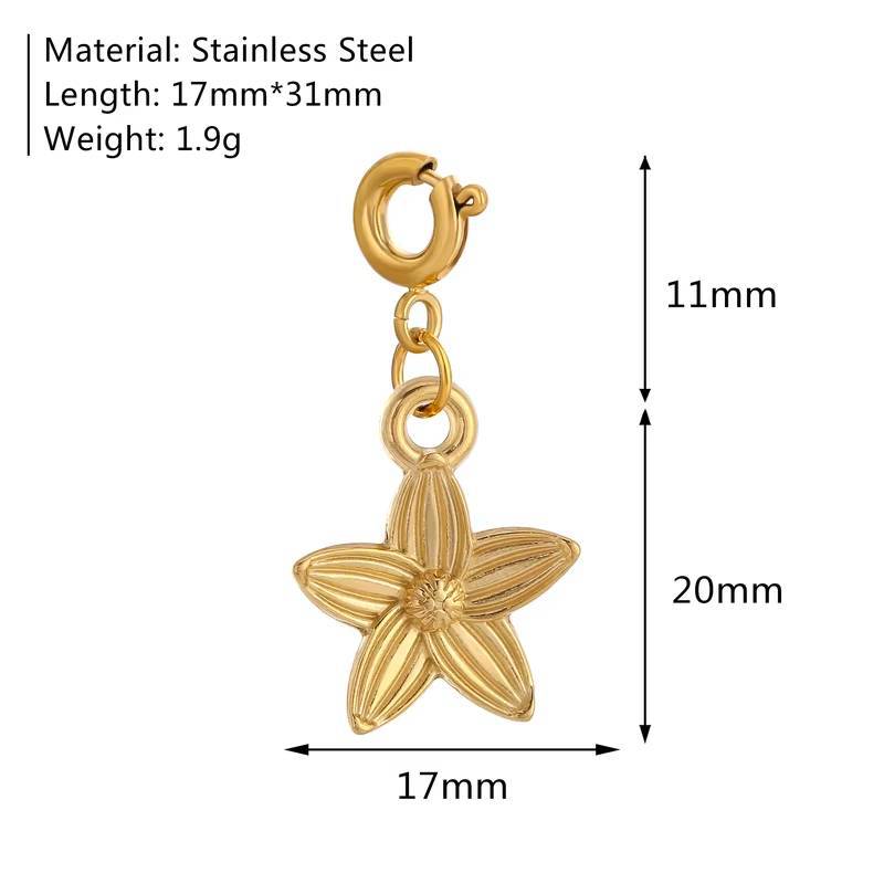 Stainless Steel Marine Organism Insect Flower Series Pendant