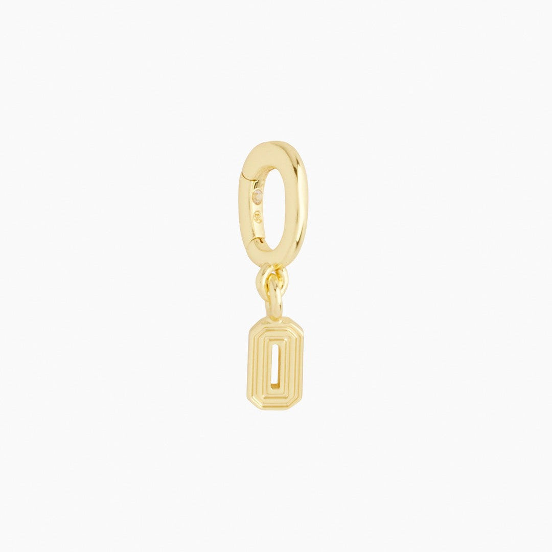 18K Gold PVD Stainless Steel Number Pendant